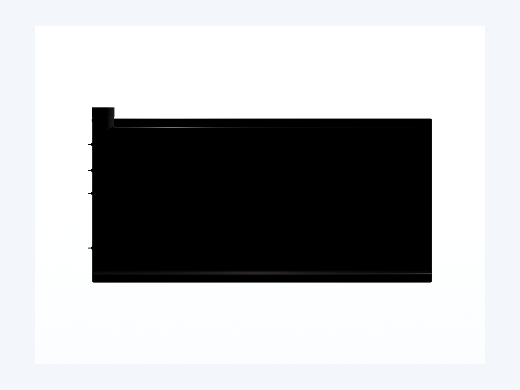 MAKS Holding Tank 59 X 28.5 X 8 - 42 Gallons - Side Left Hand Drain - Blank Tank reference close