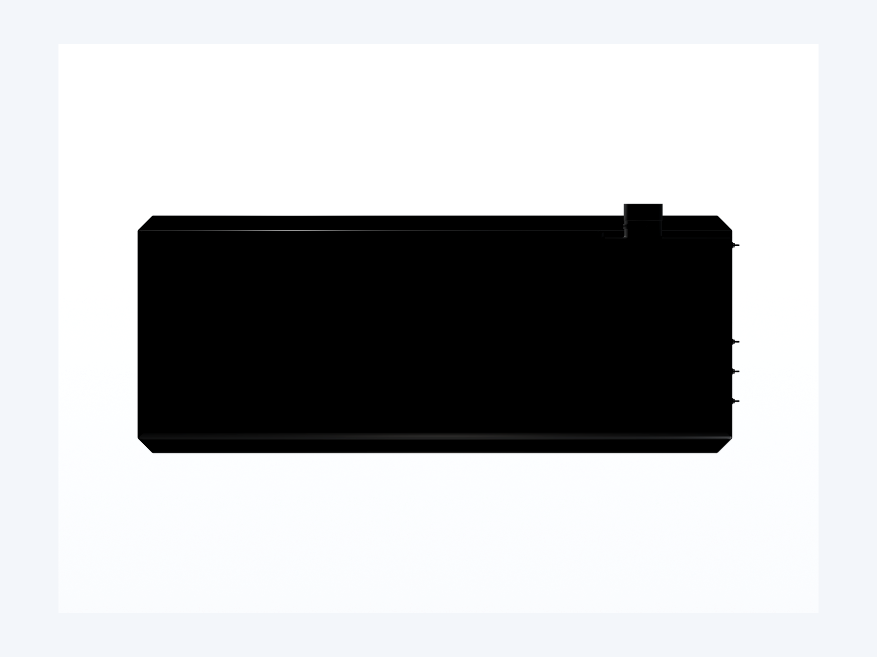 MAKS Holding Tank 60 X 24 X 7 - 29 Gallons - Side Right Hand Drain - Blank Tank support 02