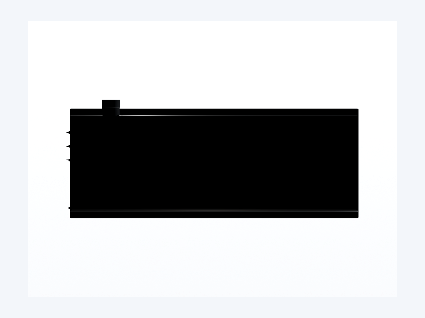 MAKS Holding Tank 63 X 24 X 8 - 38 Gallons - Side Left Hand Drain - Blank Tank support 02