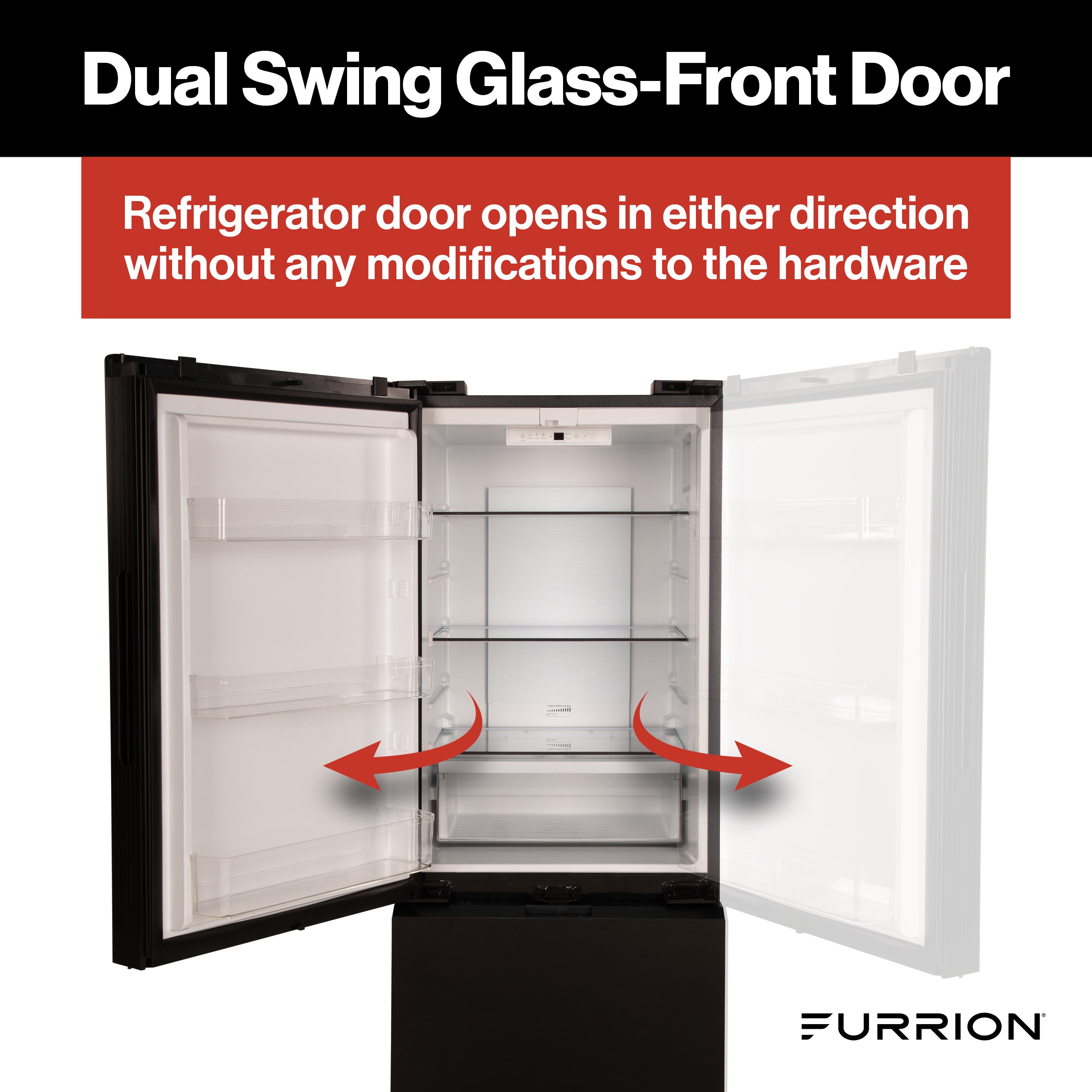 Furrion 12V RV Refrigerator 10.7 Cu Ft Dual Swing Doors
