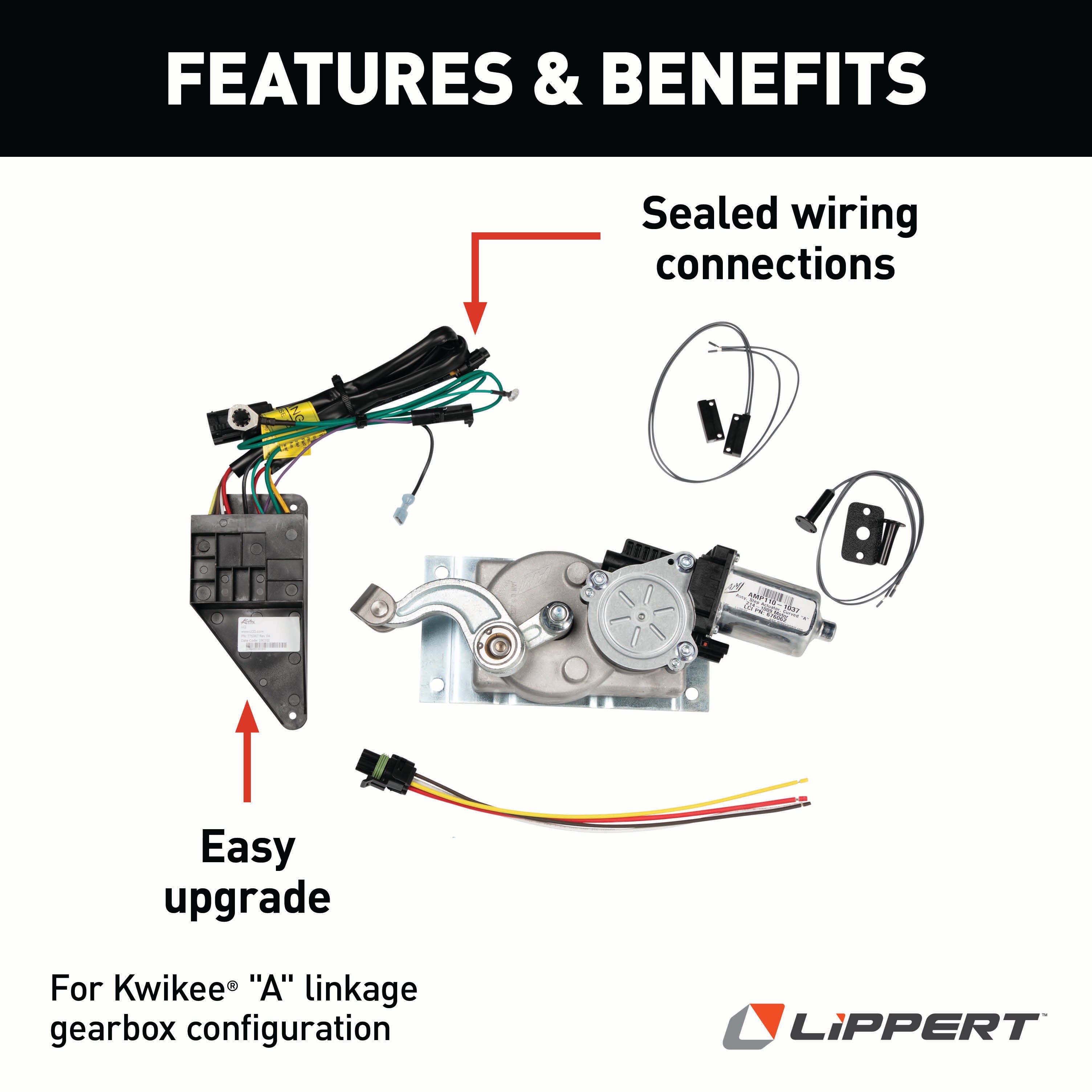 Lippert Motor Conversion Kit For Kwikee Electric Steps - "A" Linkage Single & Double Steps #781005 - Image 8