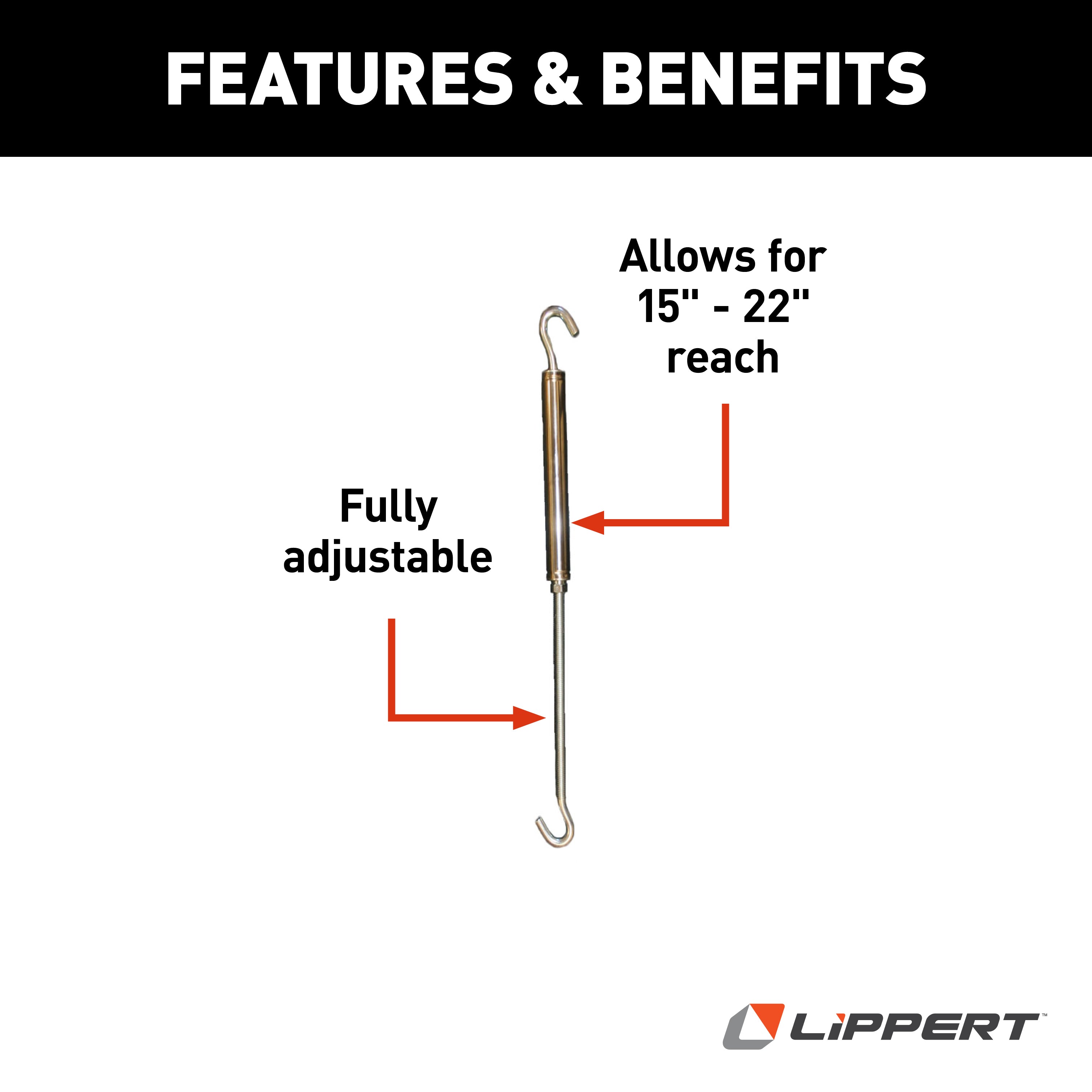 Happijac Turnbuckle With 11" Hook #Fm-Tbs - Image 2