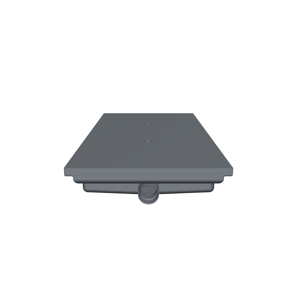 MAKS 120010001 MAKS Holding Tank 57.5 X 29 X 8 - 40 Gallons - End Center Drain - Blank Tank 360 view
