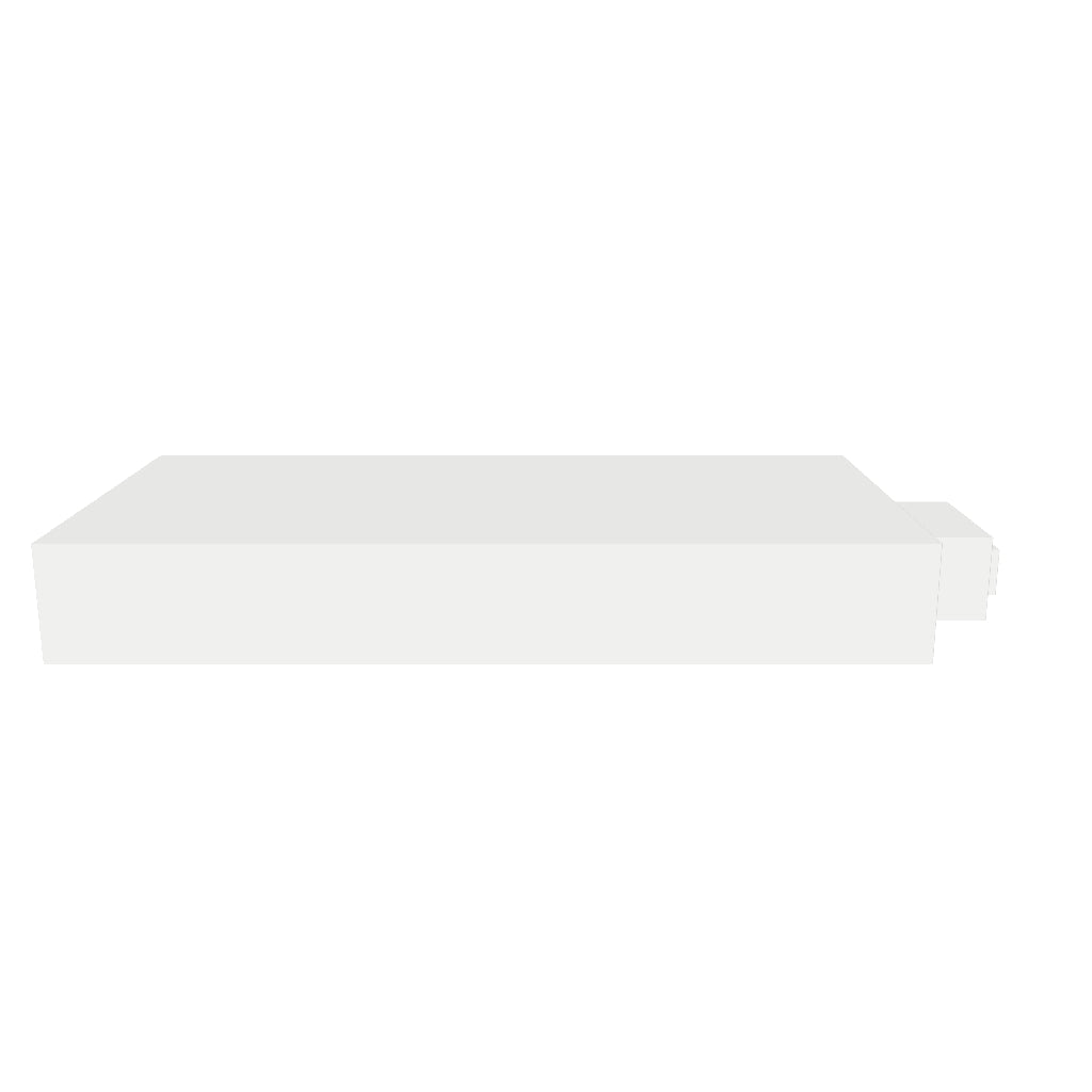 Interactive 360 view of 35 gallon RV fresh water tank, 53.5 by 27 by 7.5 inches