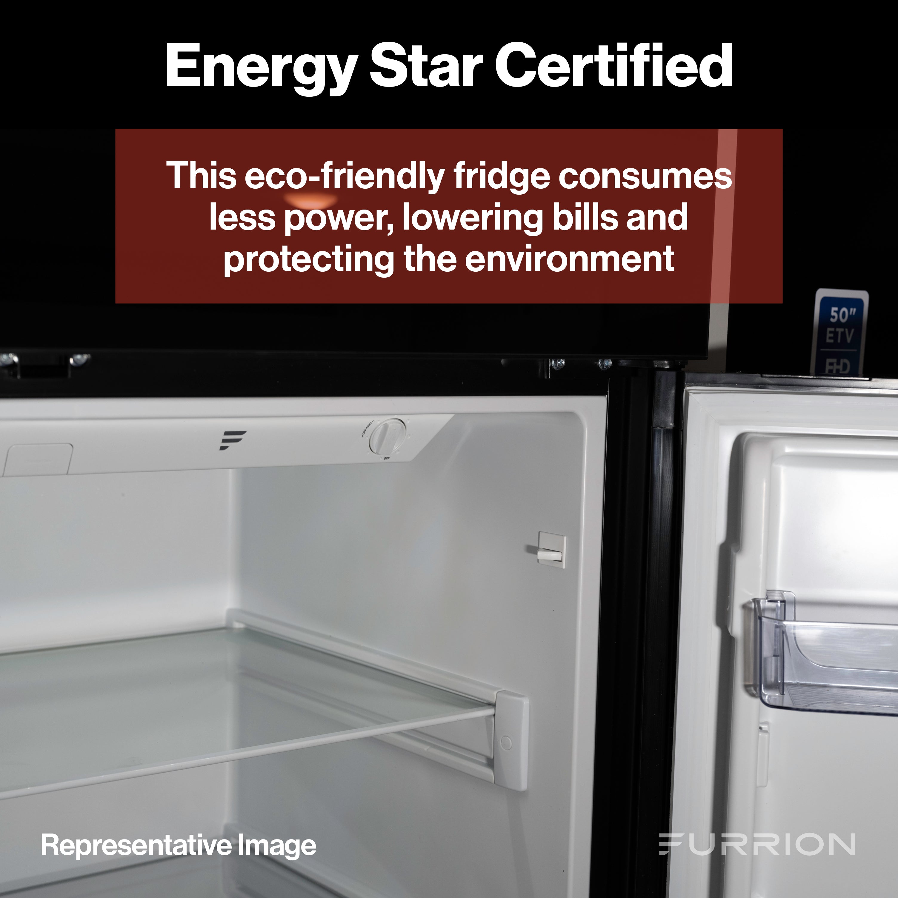 Furrion Arctic Rv Refrigerator - 14 Cu Ft, 4-Door, Black #Fcr14Acbqa-Bl-01 - Image 5