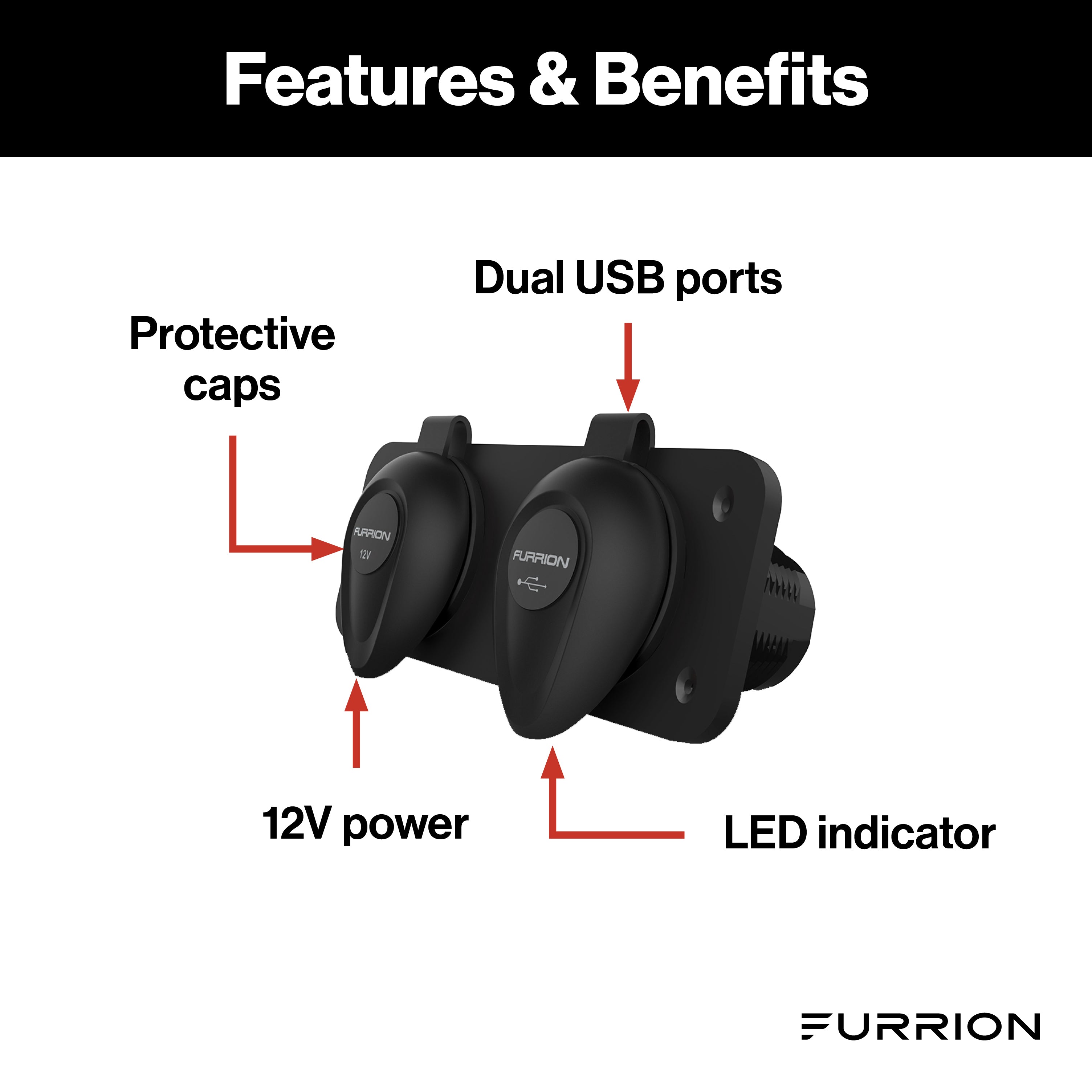 Furrion 12V Dual Usb Charger #F12Vrsb-Am - Image 3