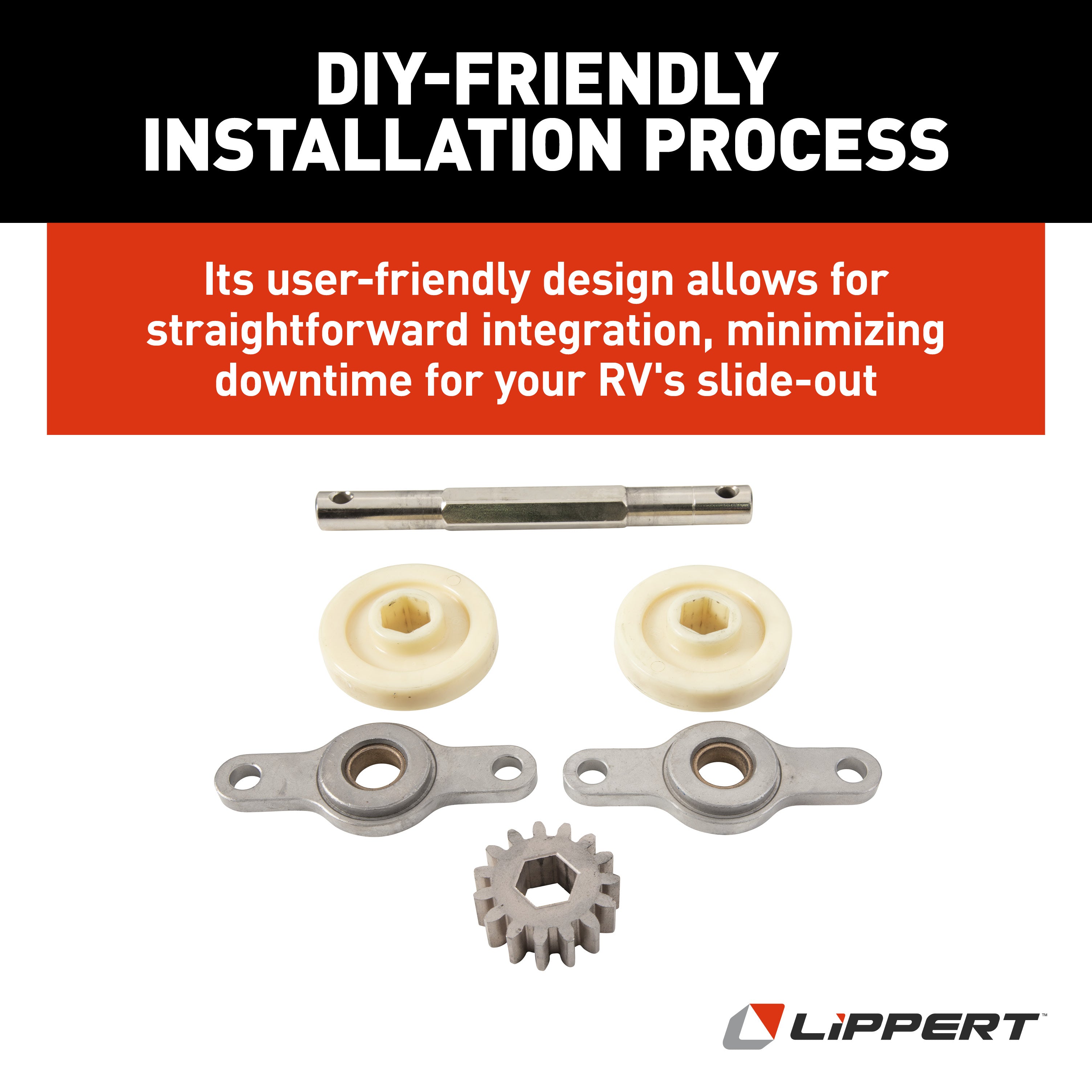 Lippert Rv Slide-Out 2.5 X 2.5 Standard Gear Pack #324869 - Image 6