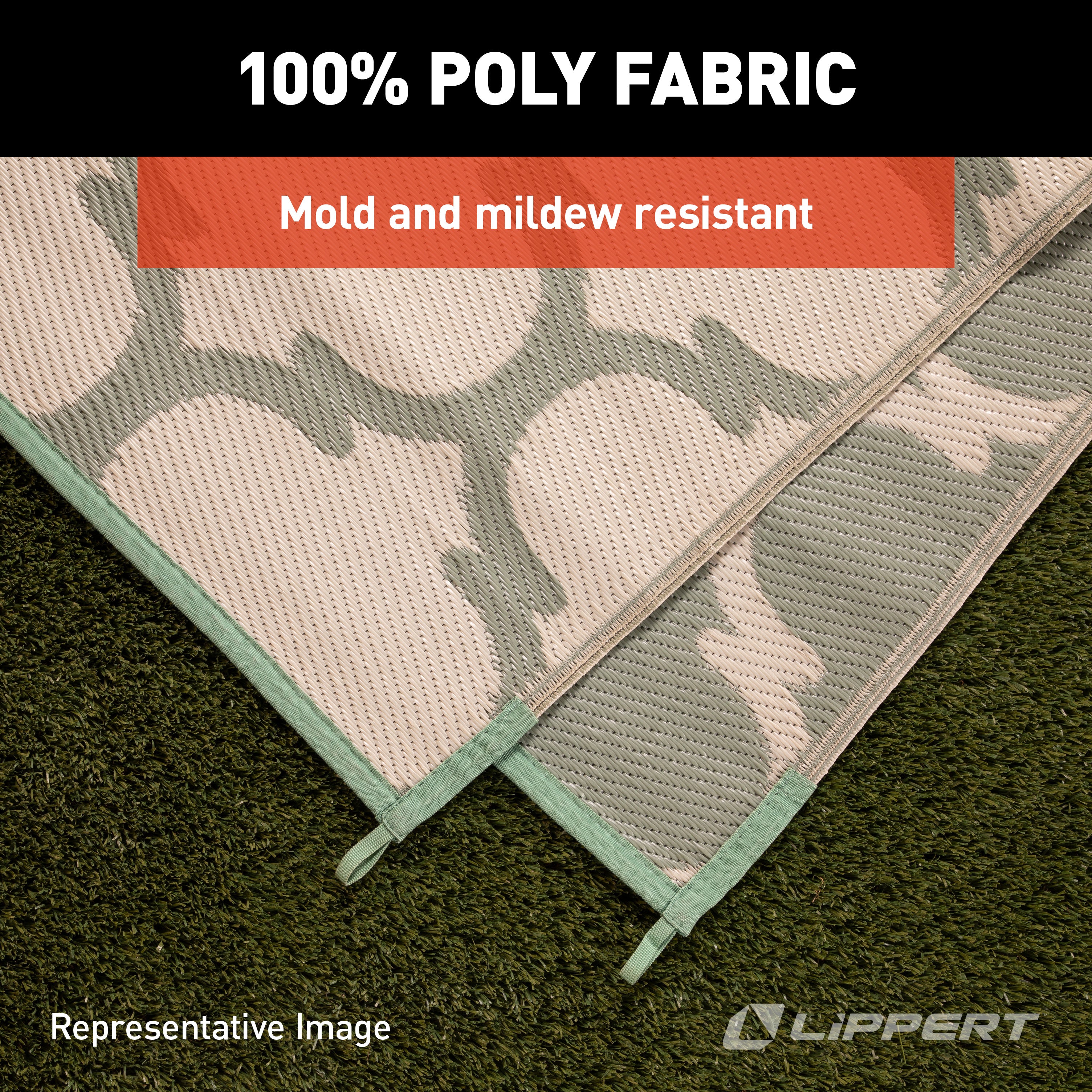 Lippert All Weather Patio Mat - 8' X 12' (Gray) - Image 6