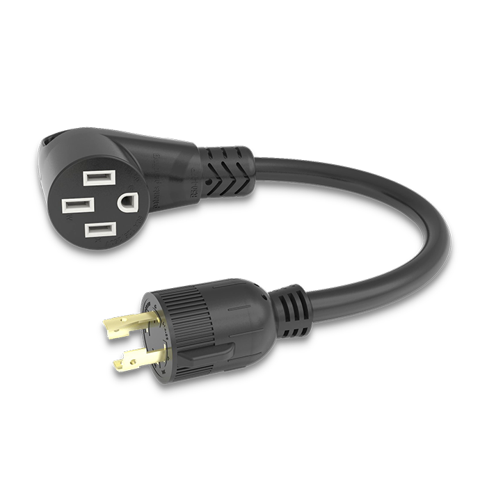 Furrion Pigtail Adapter - 50A Connector To 30A 4-Prong Plug, Black #Fp52Gen4-Sb - Image 1