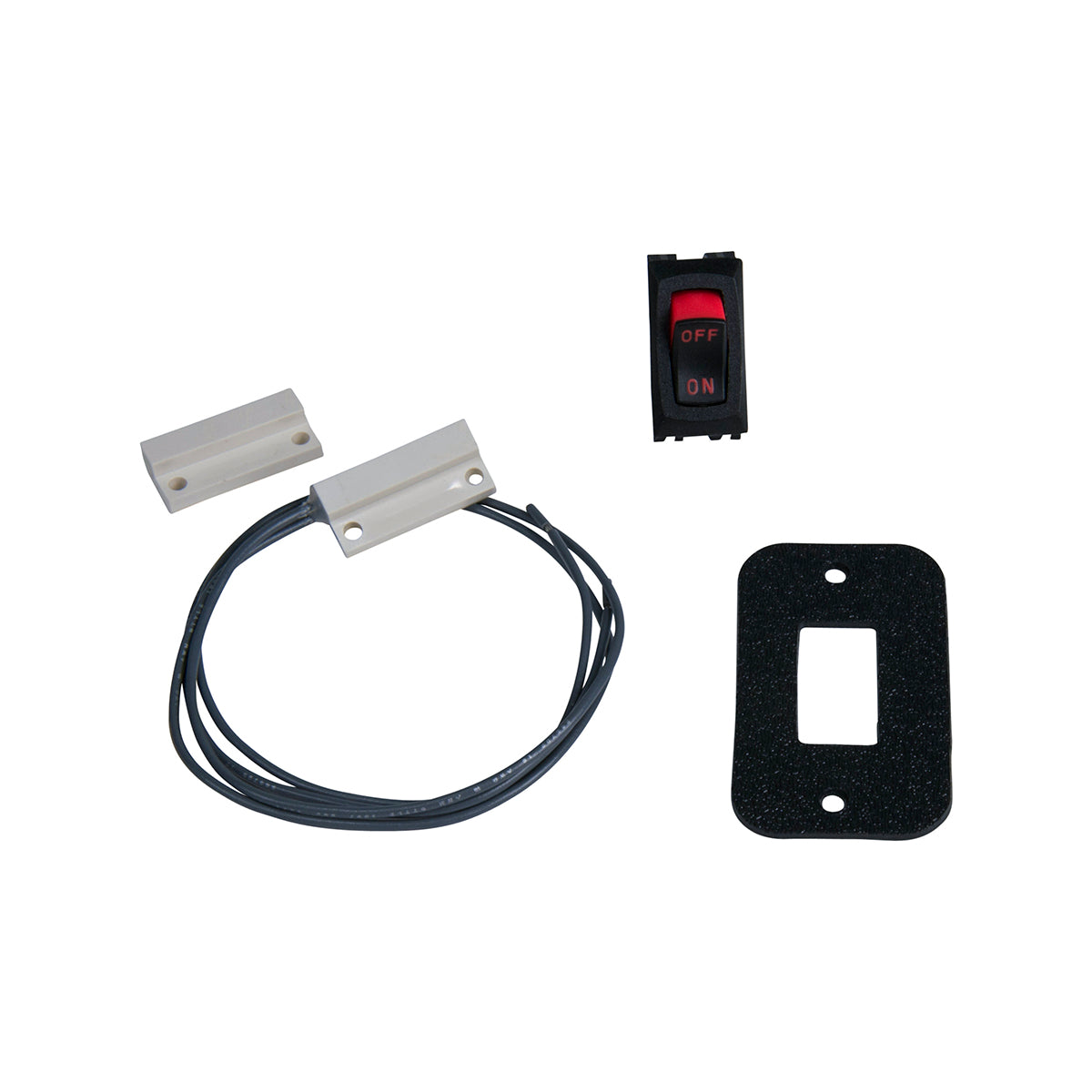 Lippert - Kwikee Rectangular Magnetic Switch And Power Switch Kit - White - Image 1