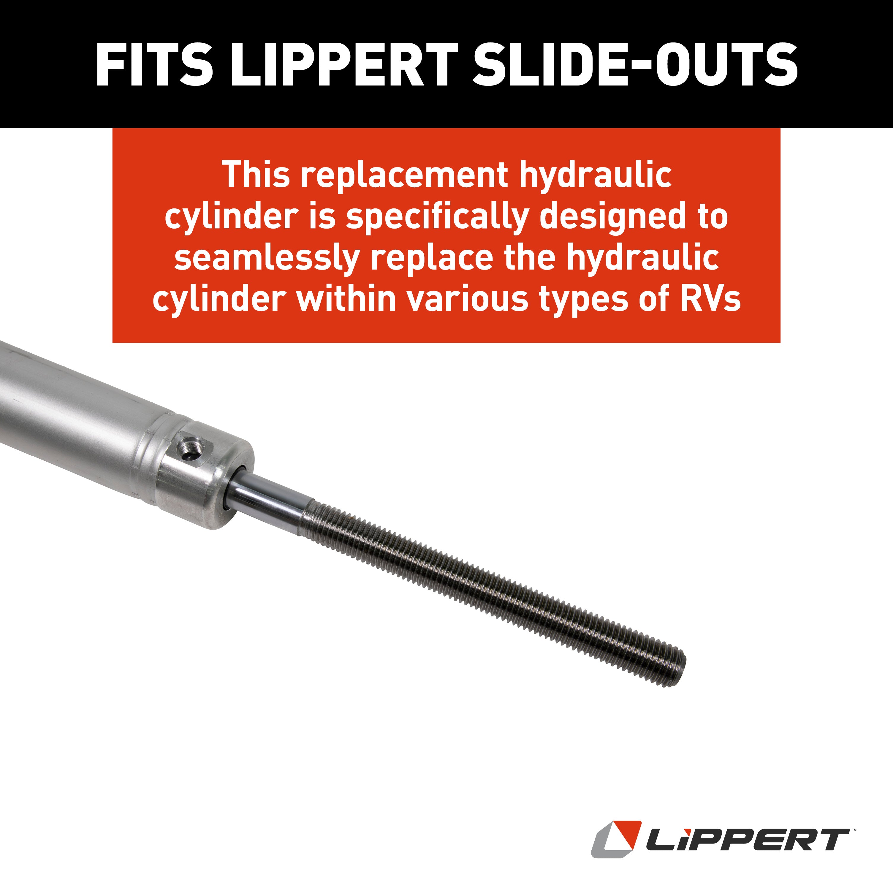 Lippert 53" Hydraulic Cylinder With 38" Stroke; 1-1/2" Bore; 3/4"-10 Thread - Image 5