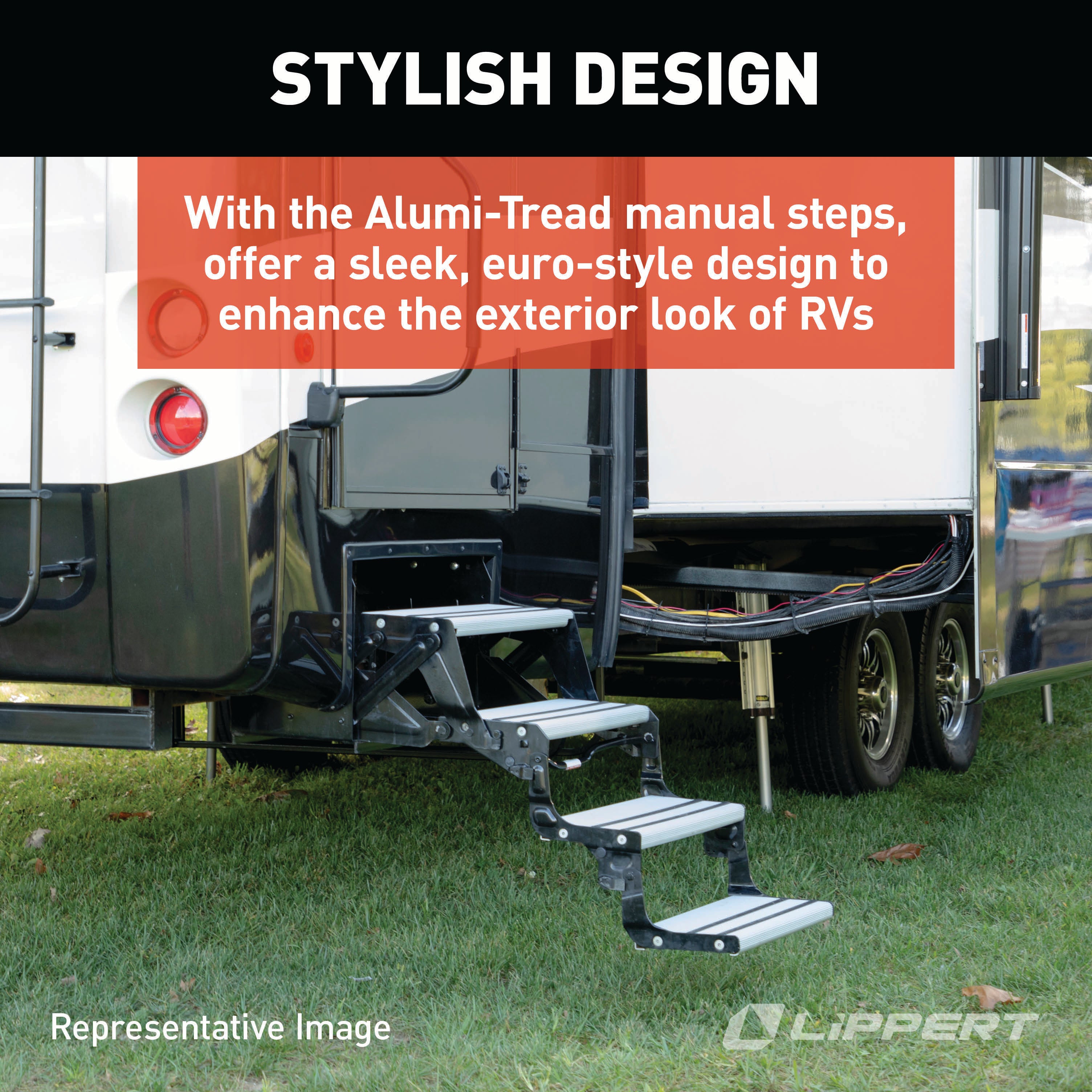Lippert Alumi-Tread Manual Rv Steps - Quad - Image 11