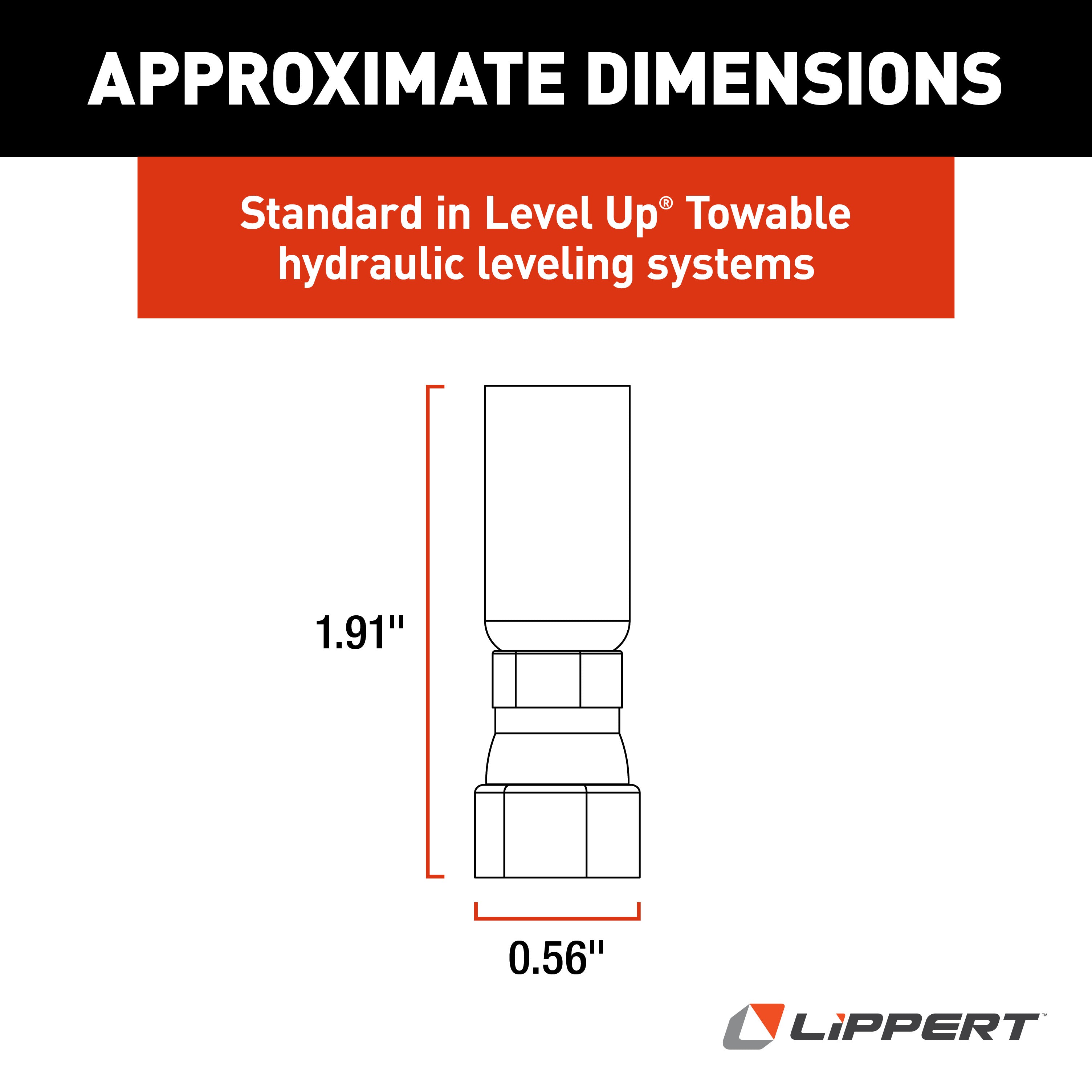 Lippert Level Up Hydraulic Hose End Fitting (Jic) - Crimp-On Coupling #138416 - Image 2