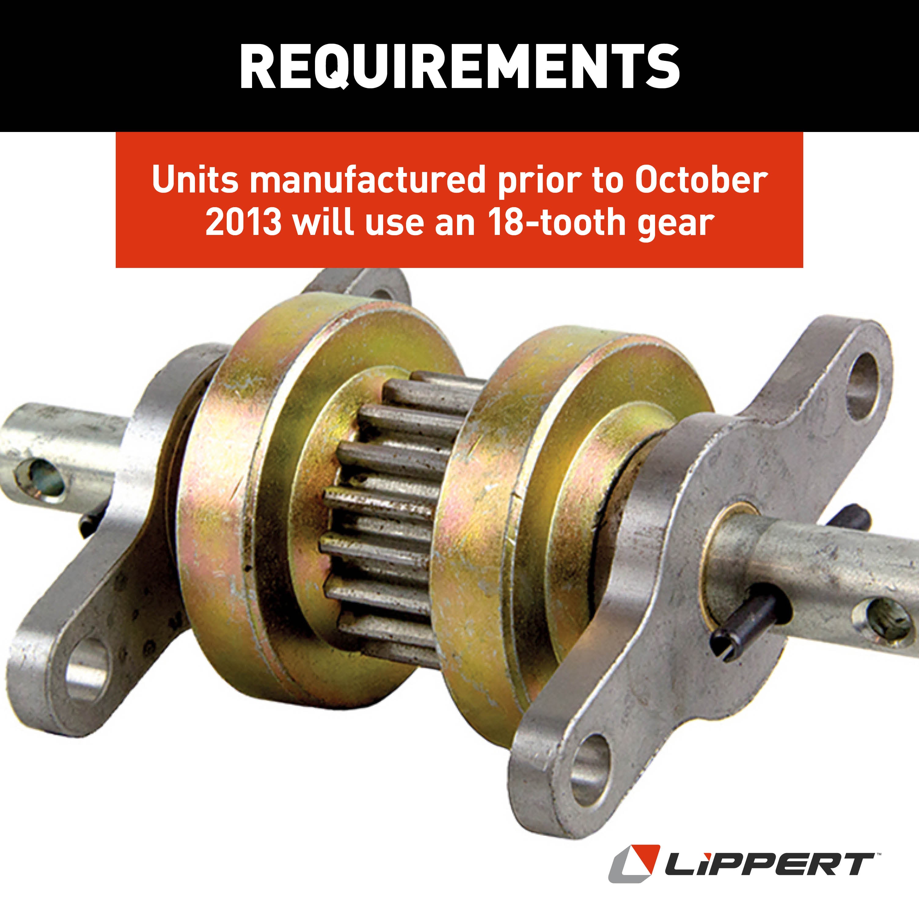 Lippert Replacement 2.5 X 2.5 Heavy-Duty Rv Through-Frame Slide-Out Gear Pack Assembly #123356 - Image 7