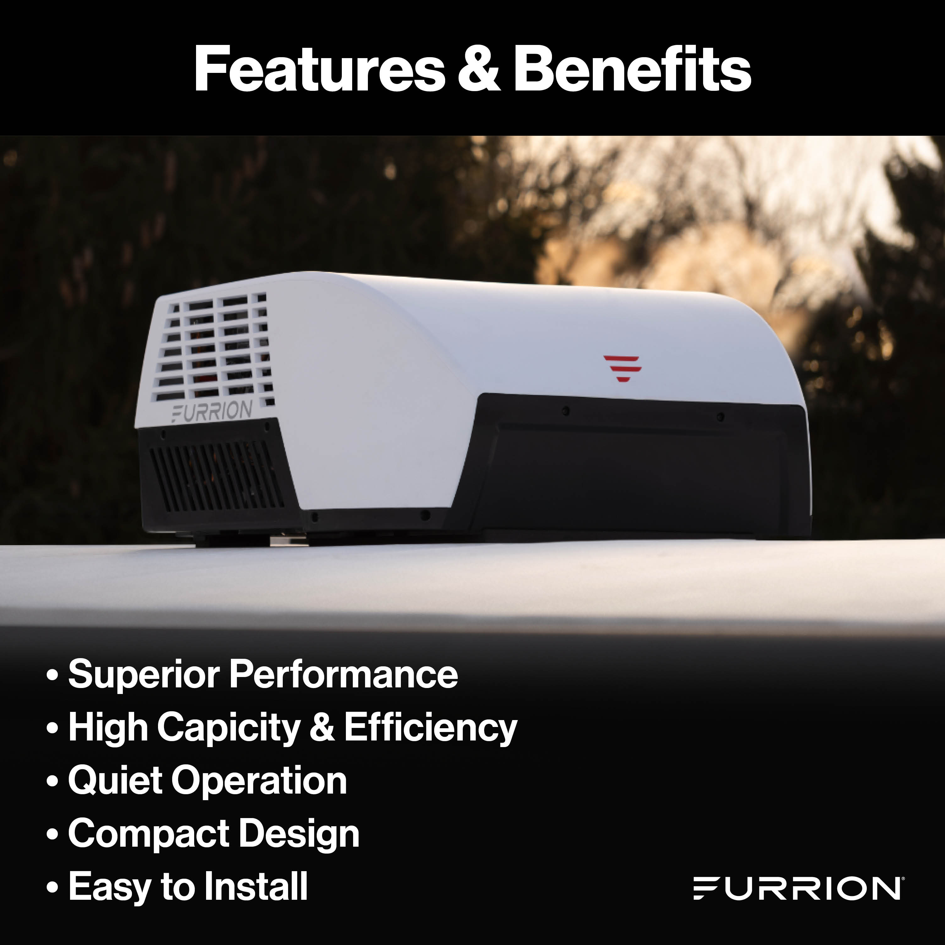 Furrion® - Chill® Cube Variable Speed RV Rooftop Air Conditioner - 18,000 BTU with Heat Pump - White, Ducted - #2025008216