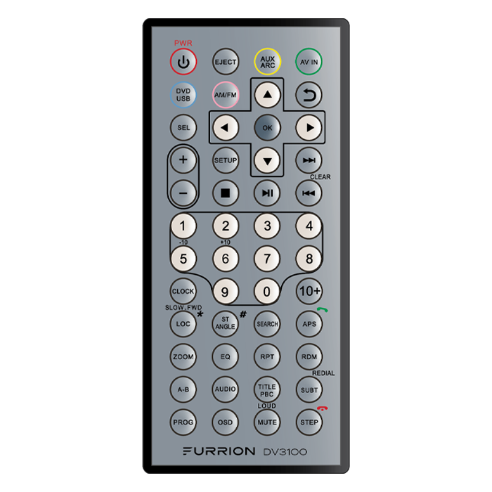 Furrion Replacement Remote Control For Dv3100 Entertainment System #Dv3100-Rc - Image 1
