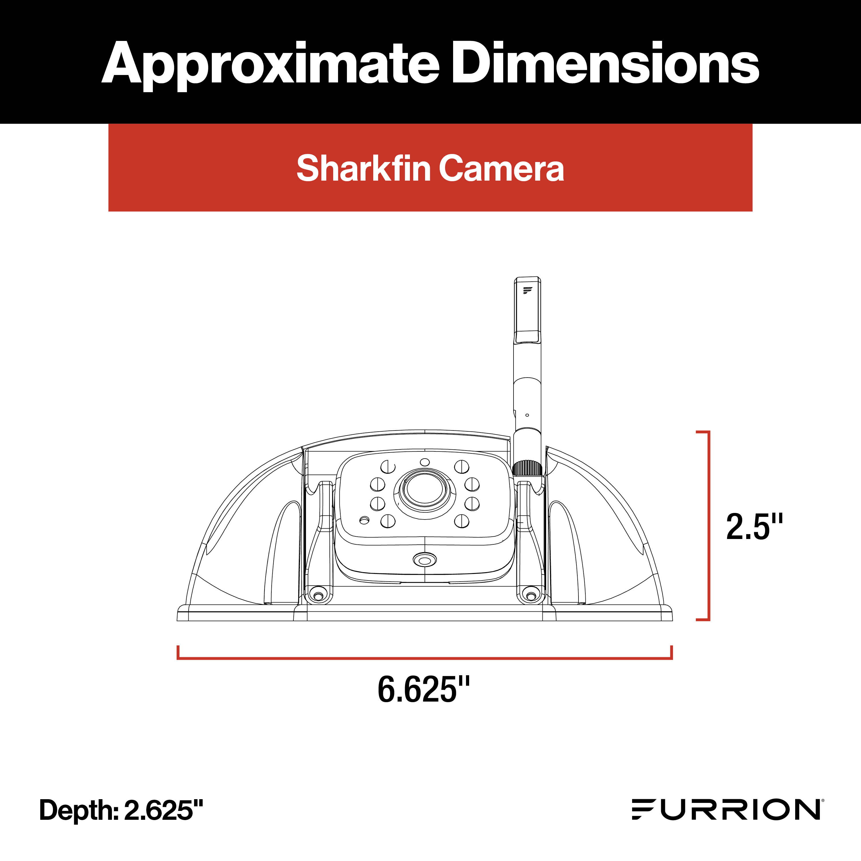 Furrion Vision S+ Rv Observation System - 7" Monitor, Side Cameras With Led Marker Lights, Sharkfin Camera, Rear Camera With Led Marker Light #Fos7Htapm - Image 3