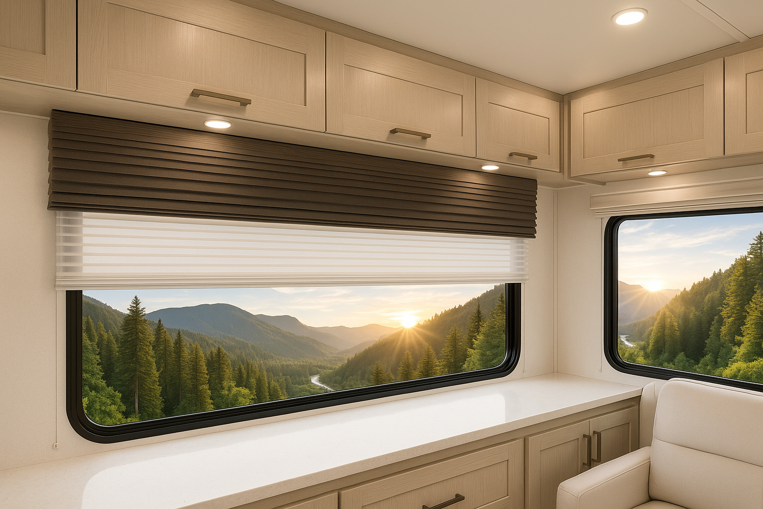 United Pleated Day/Night Shade - Ash Gray night fabric