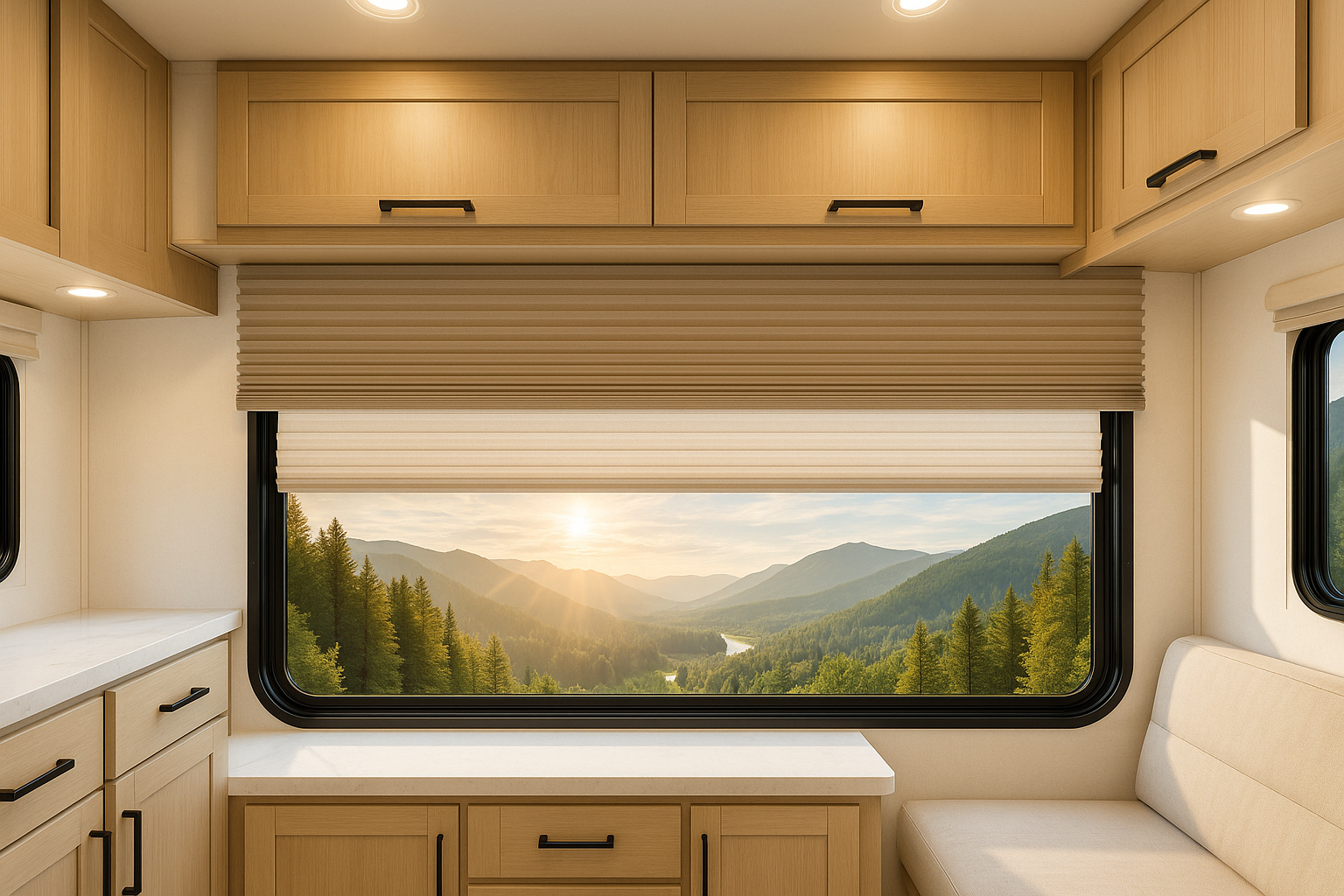 United Pleated Day/Night Shade - Cotton night fabric