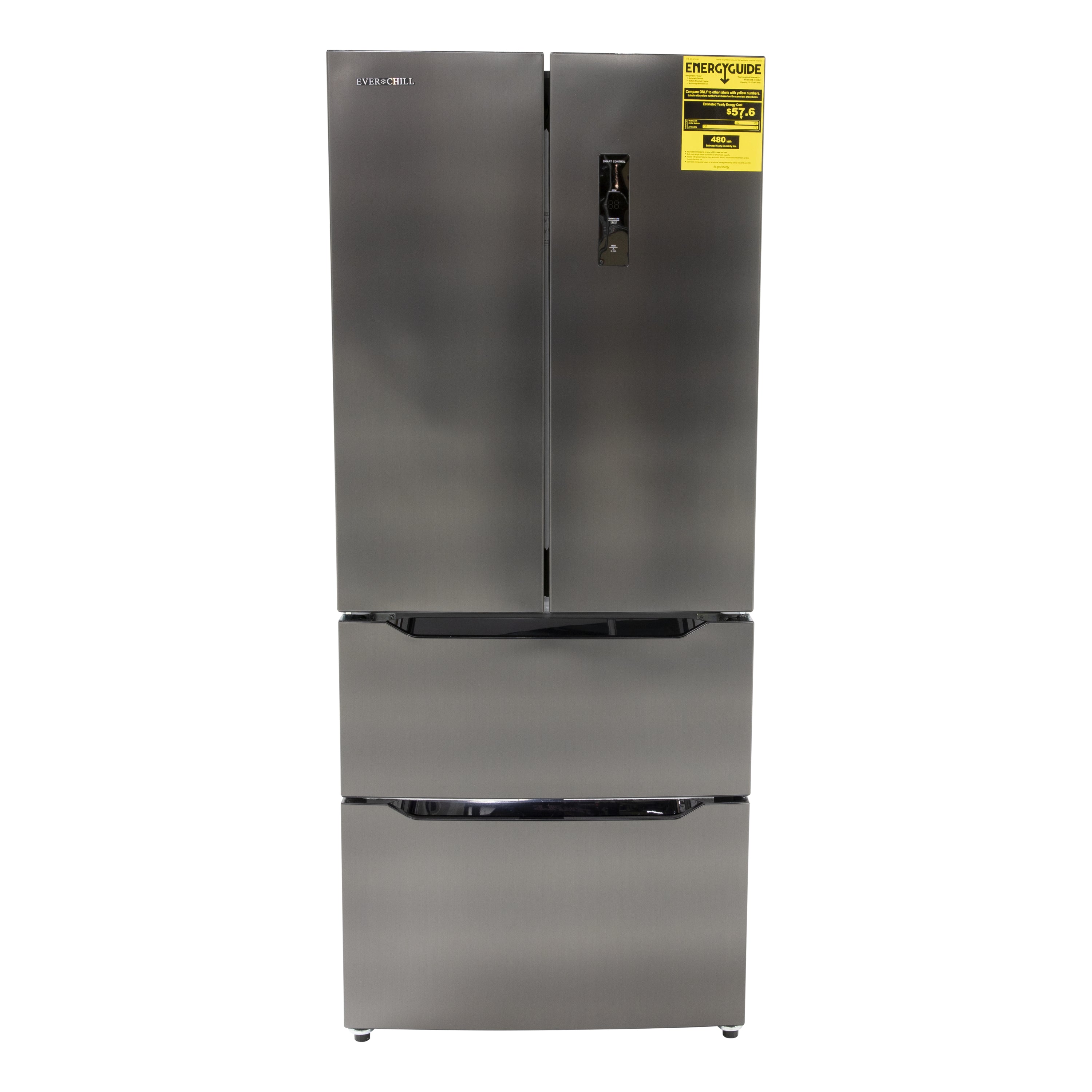 16.2 Cu Ft RV Refrigerator 110V | Furrion 4 Door French Door Stainless