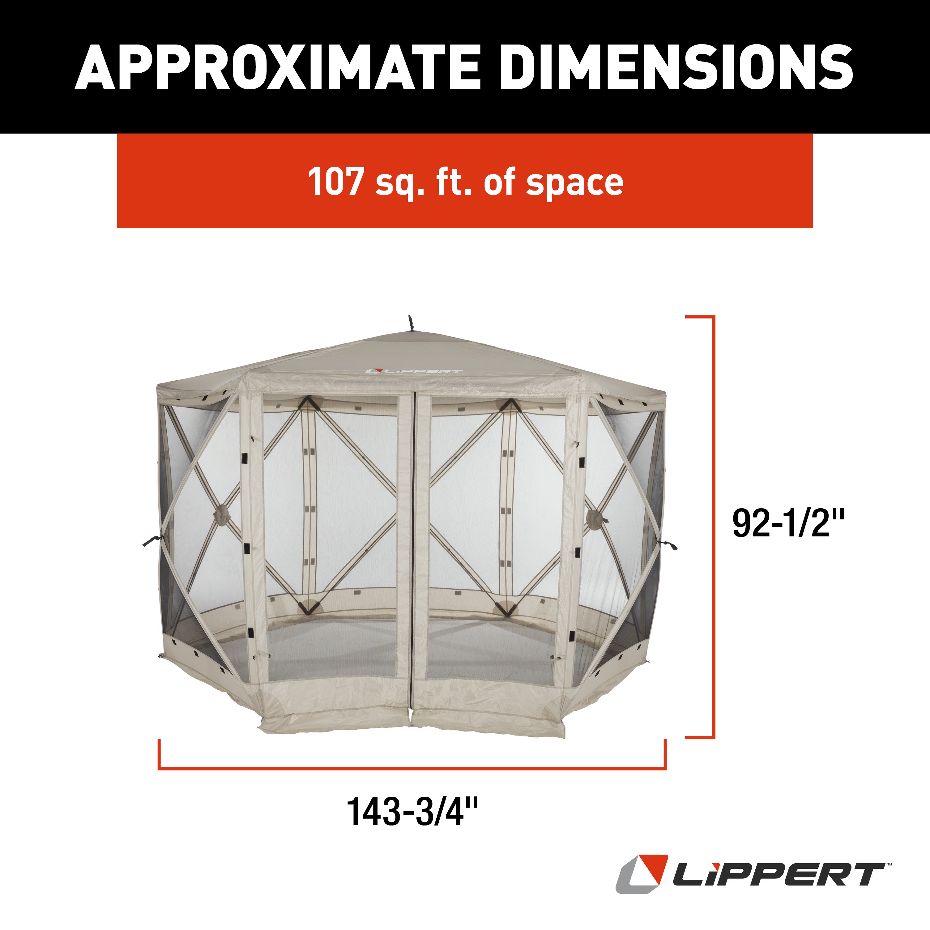 Lippert Picnic Popup Gazebo - 12' X 12' - Image 3