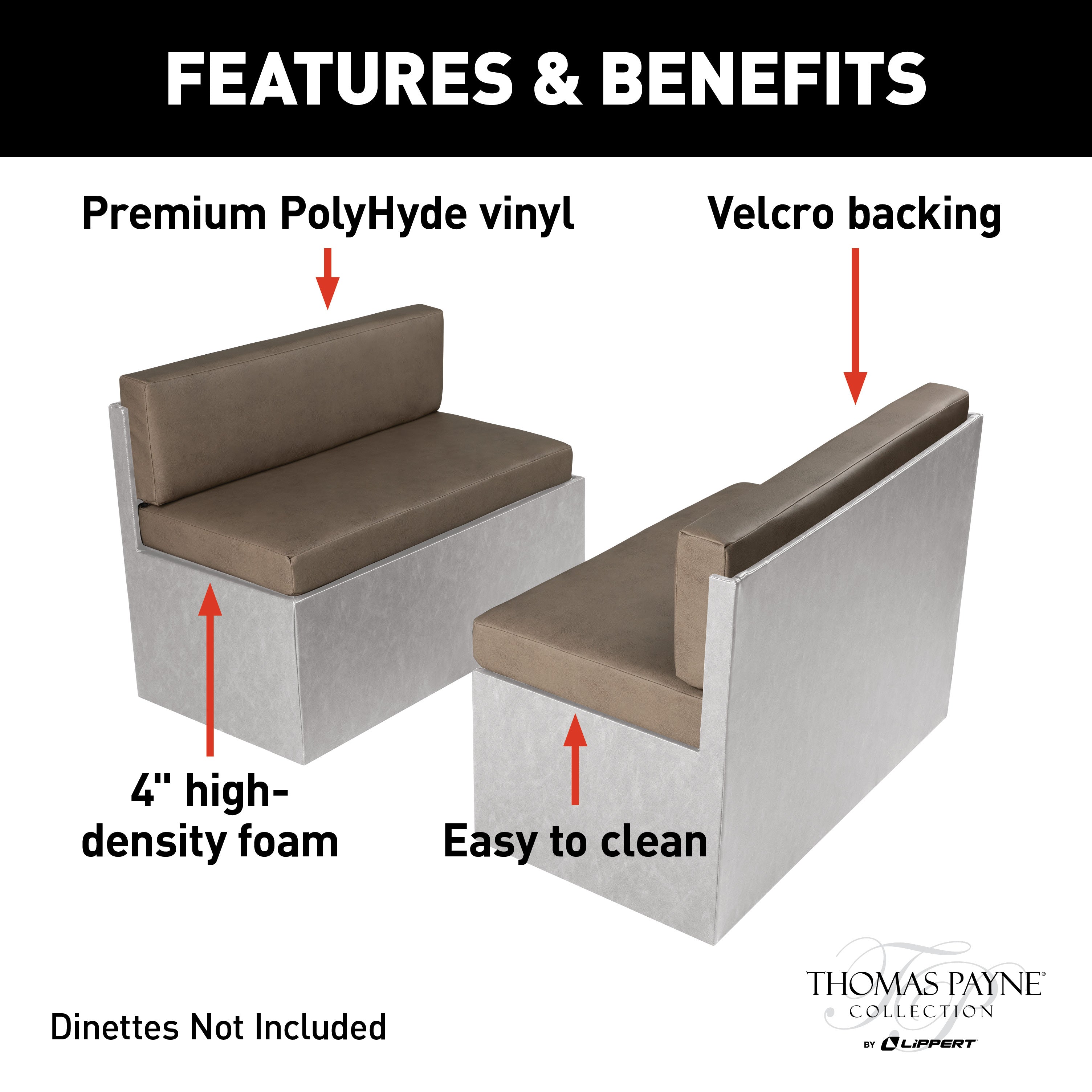 Thomas Payne Rv Dinette Cushions - 44" Grummond #2021100502 - Image 3