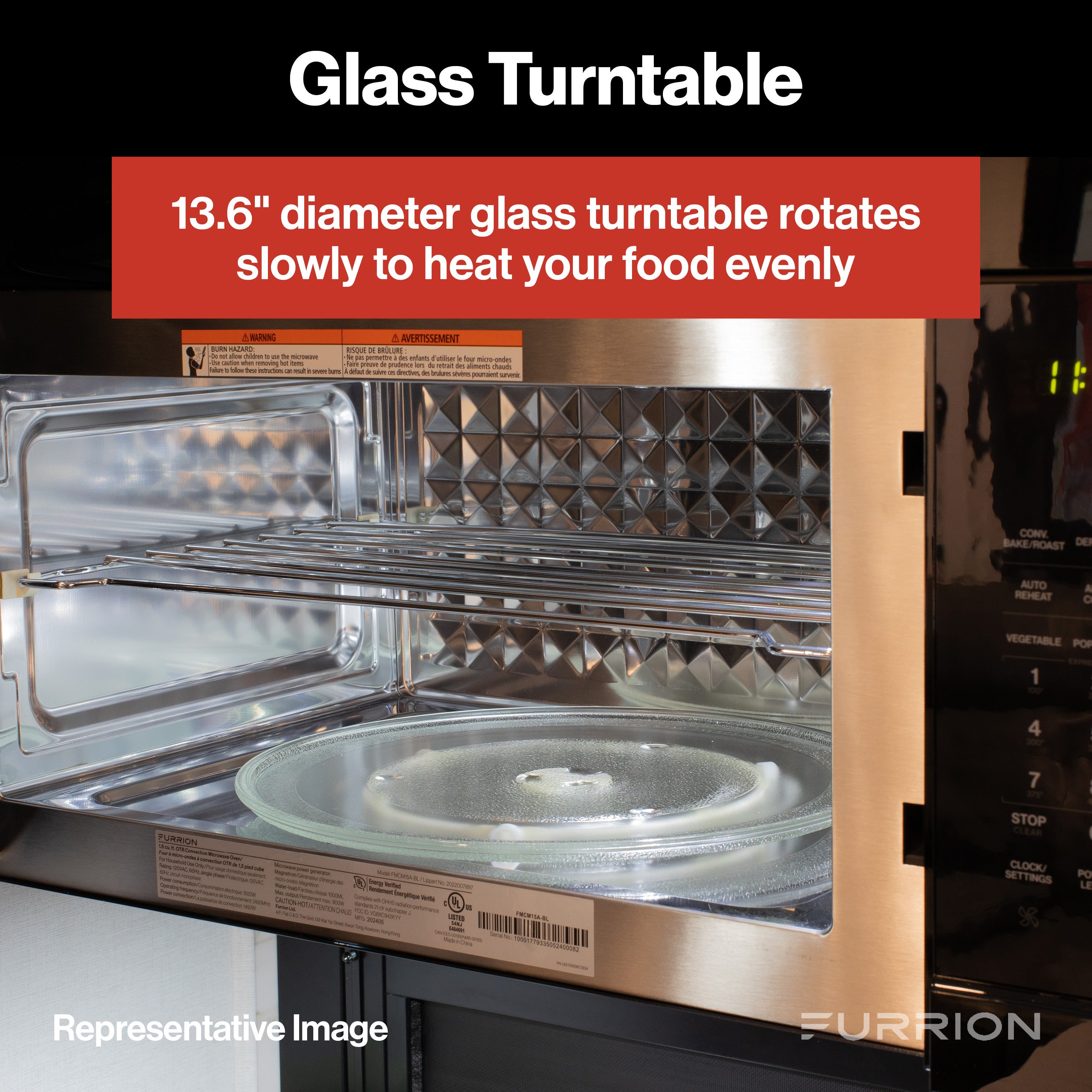 Furrion Over-The-Range Convection Rv Microwave Oven - 1.5 Cu. Ft., Stainless Steel #Fmcm15A-Ss - Image 6