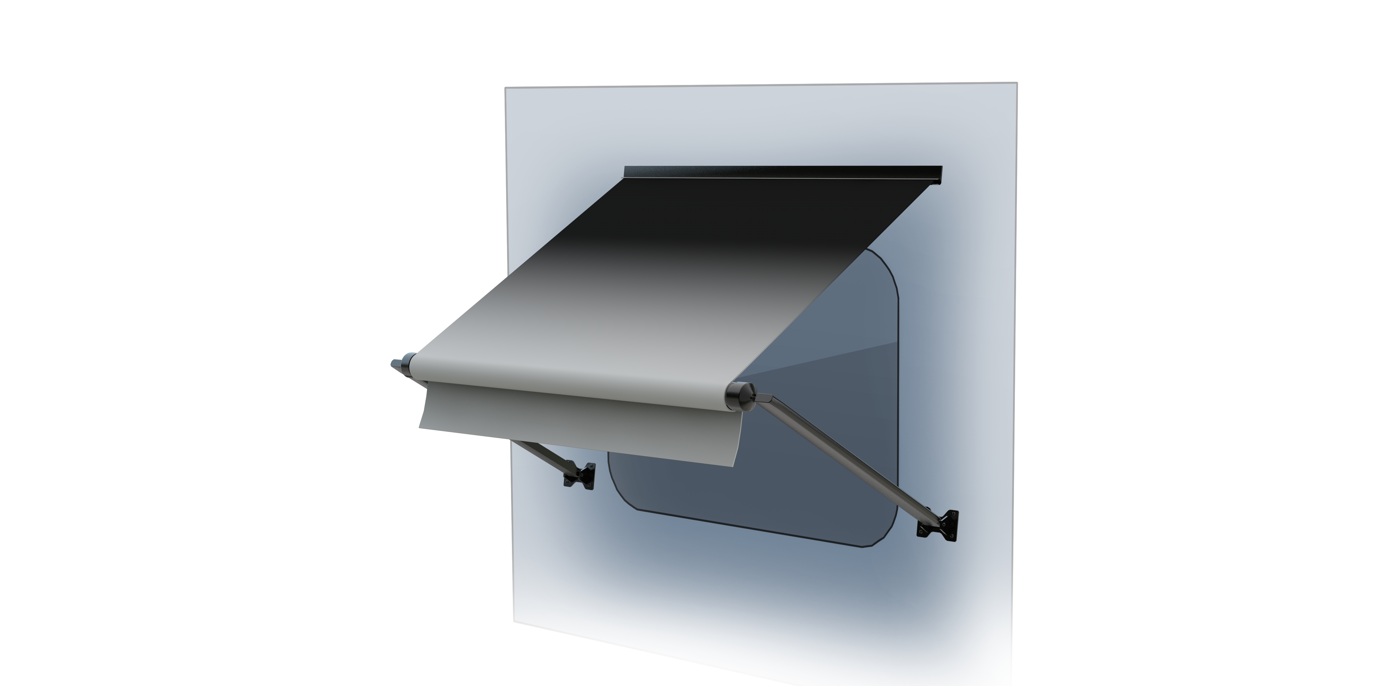 Solera 6' Rv Window Awning Roller Assembly - Black Fade #V000334973 - Image 1