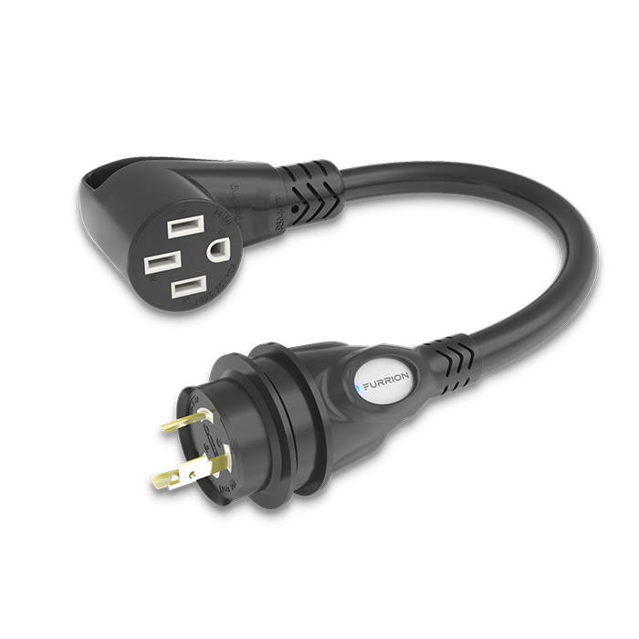 Furrion Pigtail Adapter - 50A Connector To 30A Plug, Black #Fp5230R-Sb - Image 1