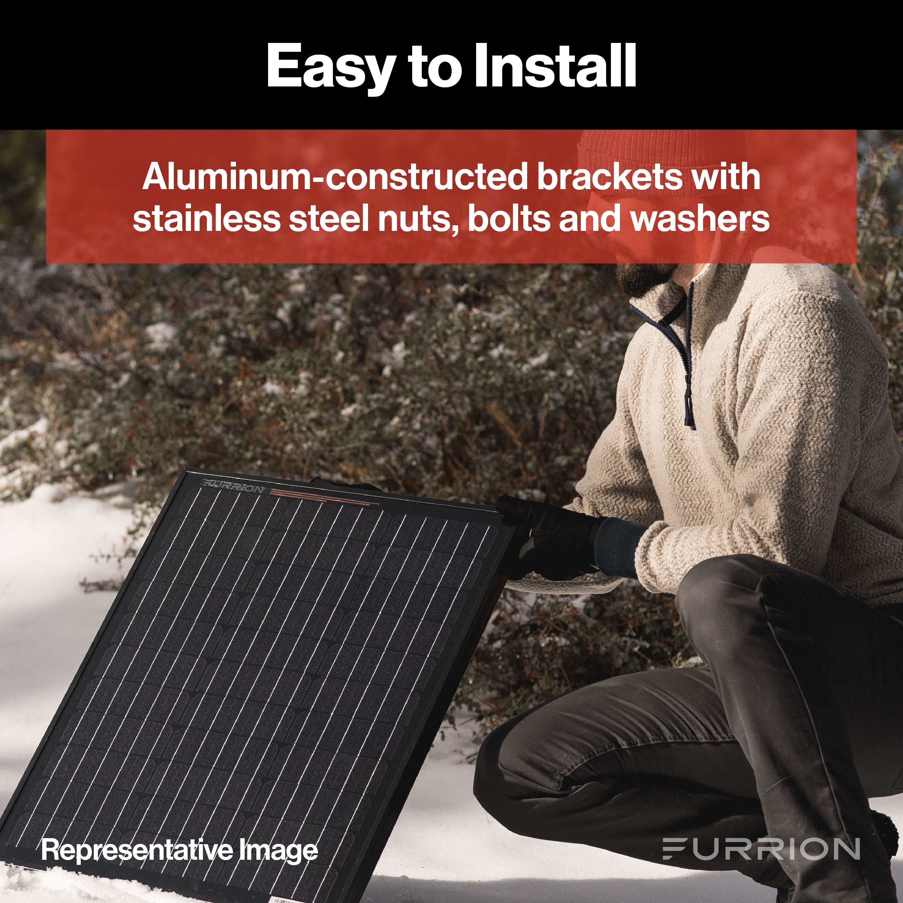 Furrion Z-Mount Bracket Kit For 50W Rv Battery Maintainer #C-Fsfp50Mat-004 - Image 4