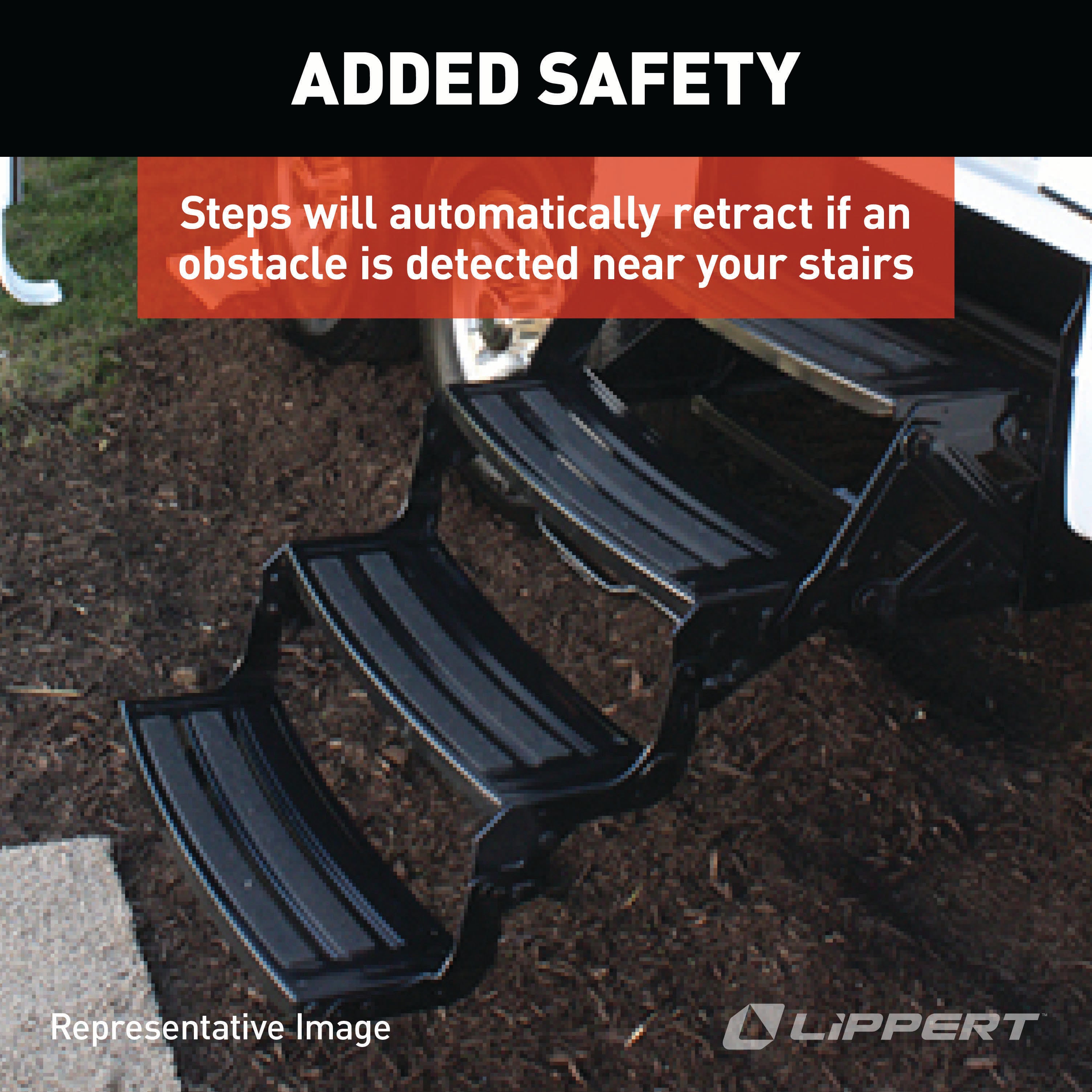 Lippert - Kwikee 32 Series Double Tread Electric Rv Step Assembly - Standard Drive Operation, No Switch Kit - Image 3