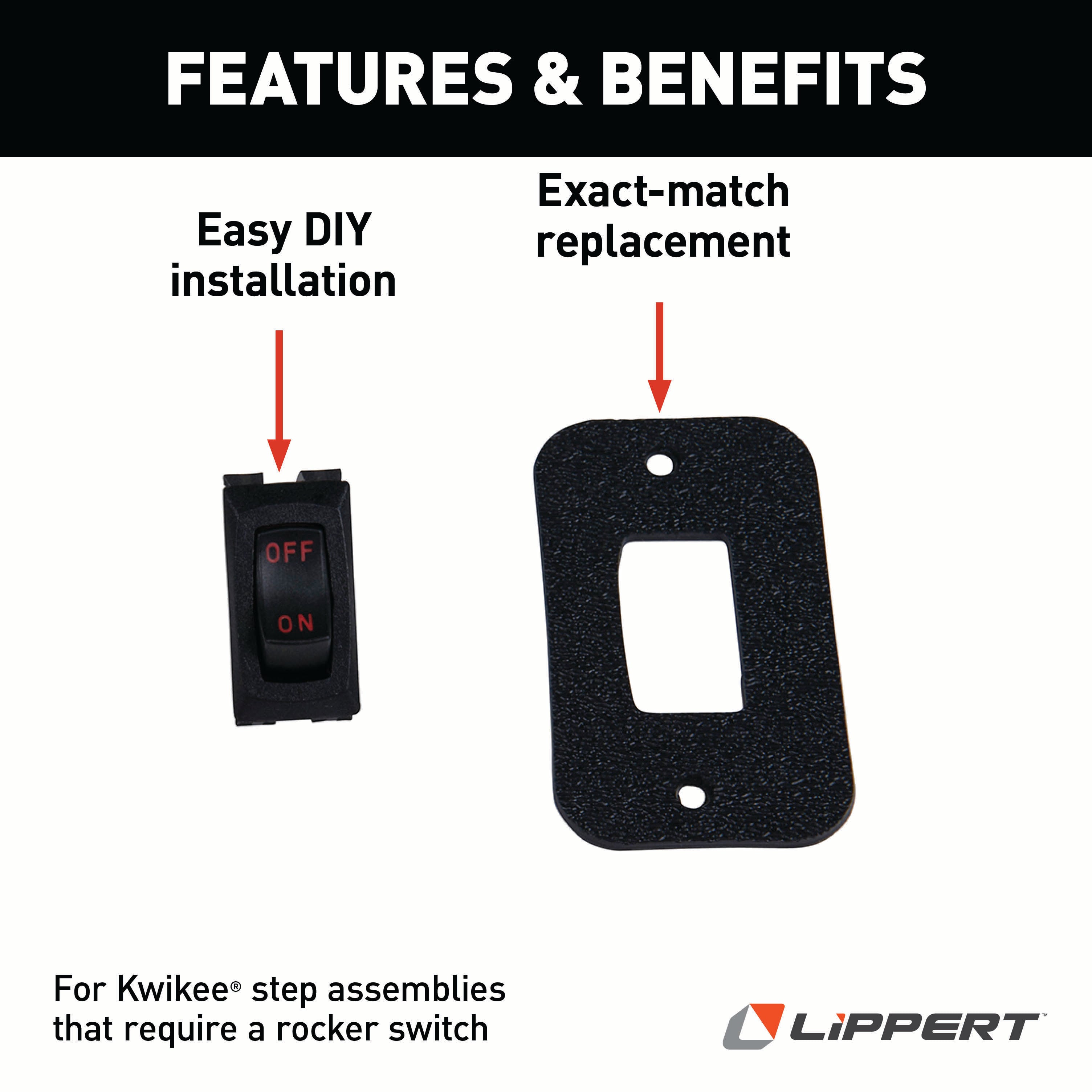 Lippert - Kwikee Rocker Style Power Switch - Image 2