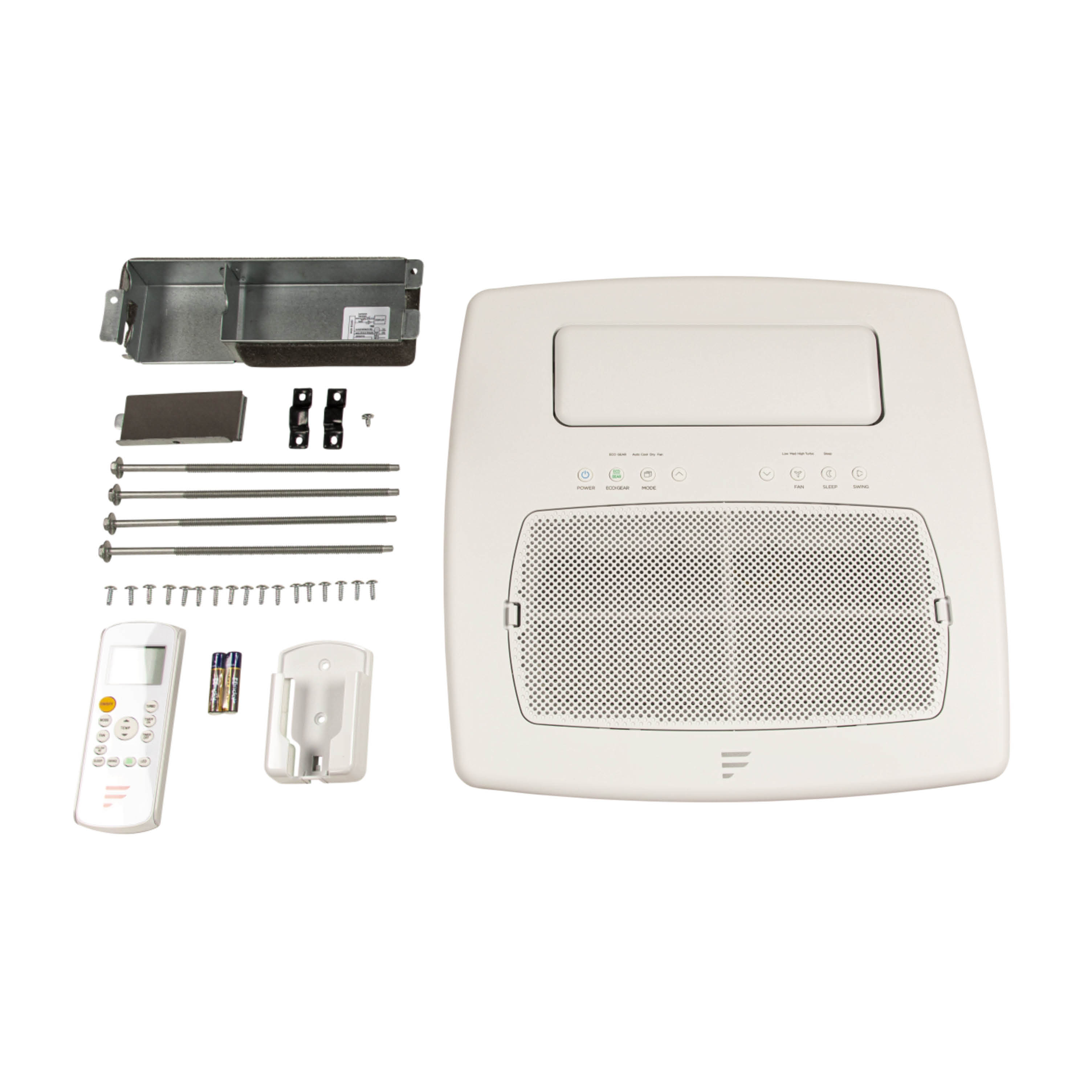 Black Non-Ducted Furrion 18K Chill Cube heat pump RV AC bundle component - Furrion Chill Cube Non-Ducted Air Distribution Box (R32) With Remote - White #Fact18Ma-Ps-Am - Image 1