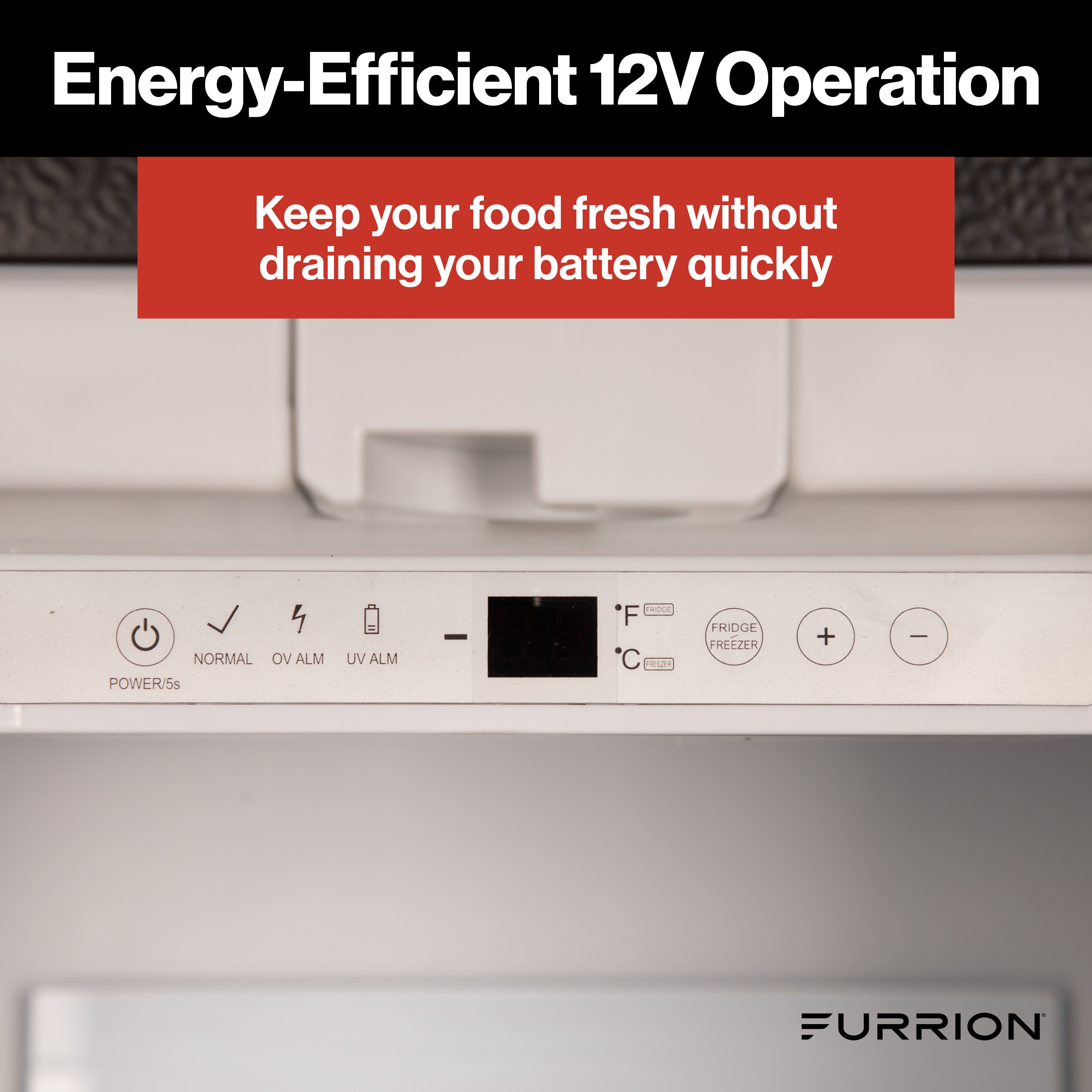 Furrion Rv Refrigerator - 12V, 10.7 Cu. Ft., Dual Swing Doors, Bottom Drawer Freezer, Black Glass Finish #Fcr10Dcgba-Bg-Ds - Image 4