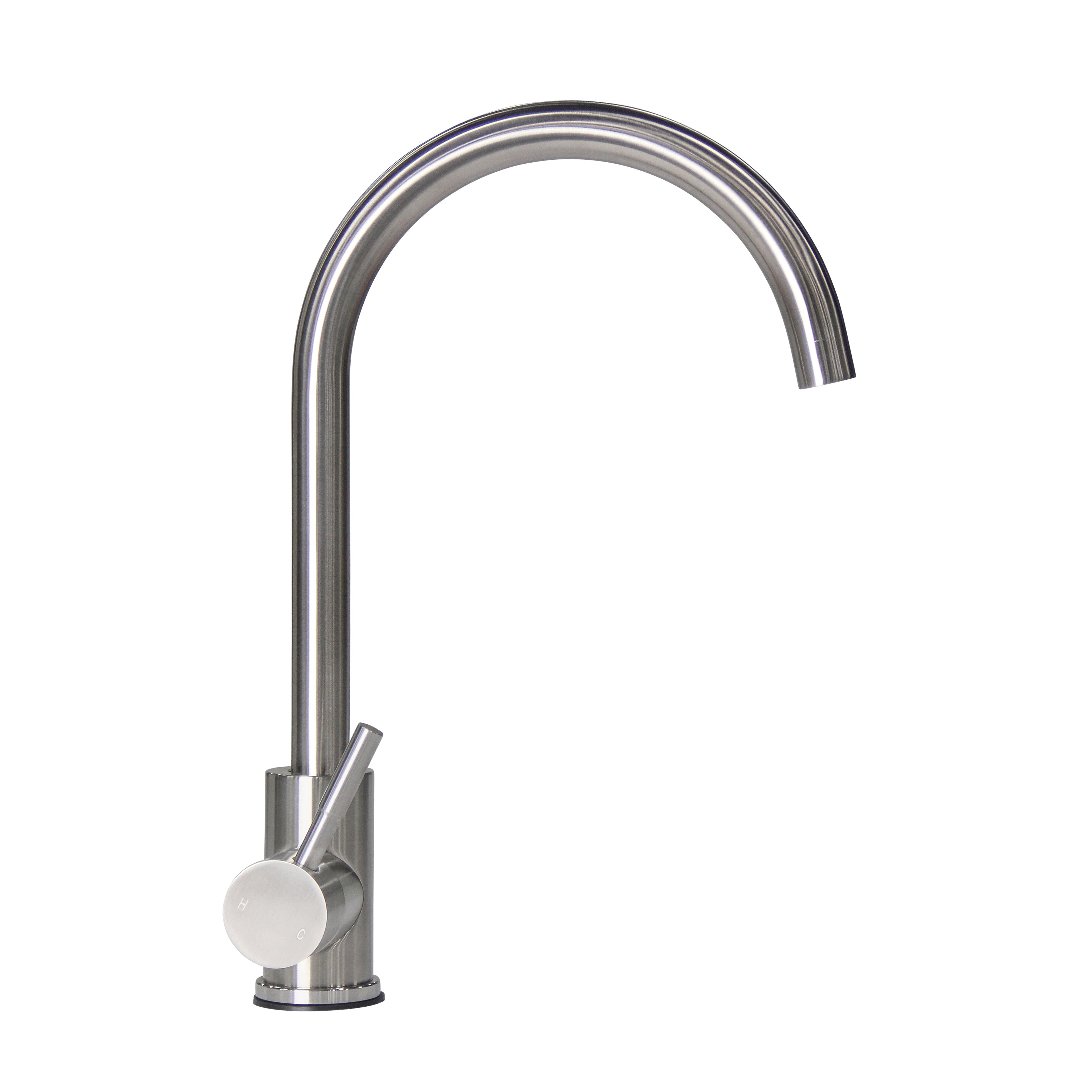 Lippert Flow Max Curved Gooseneck Faucet - Stainless Steel - Image 1