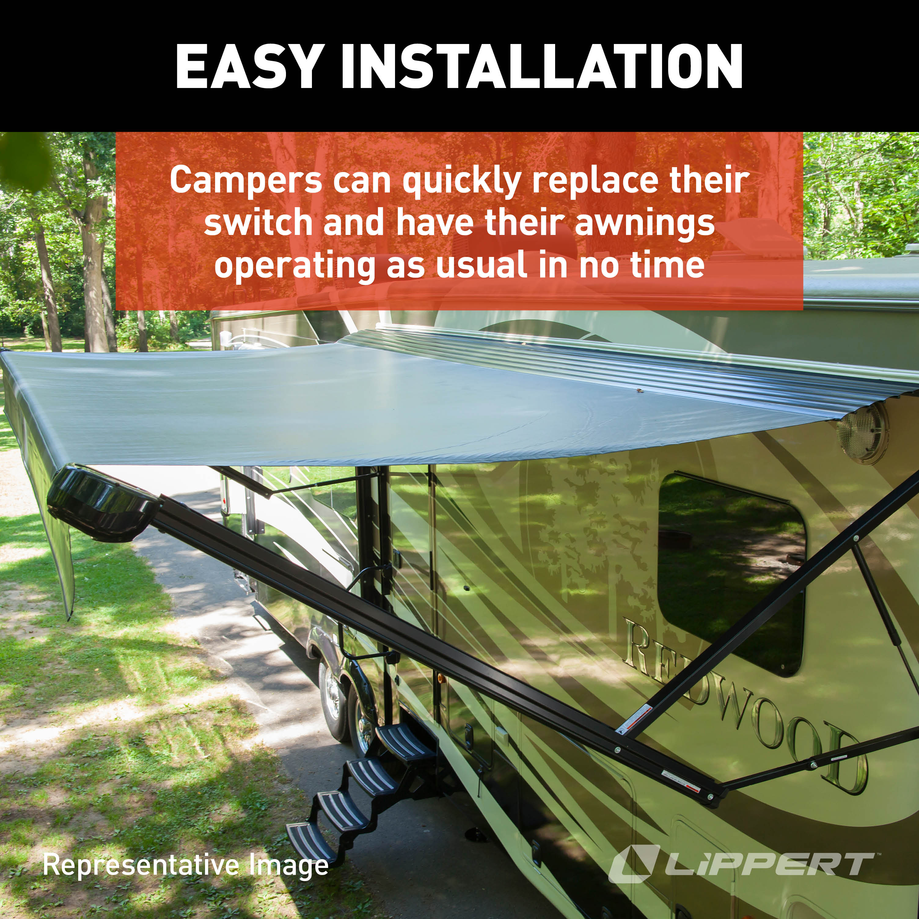 Solera Power Awning Switch Kit - White #285499 - Image 3