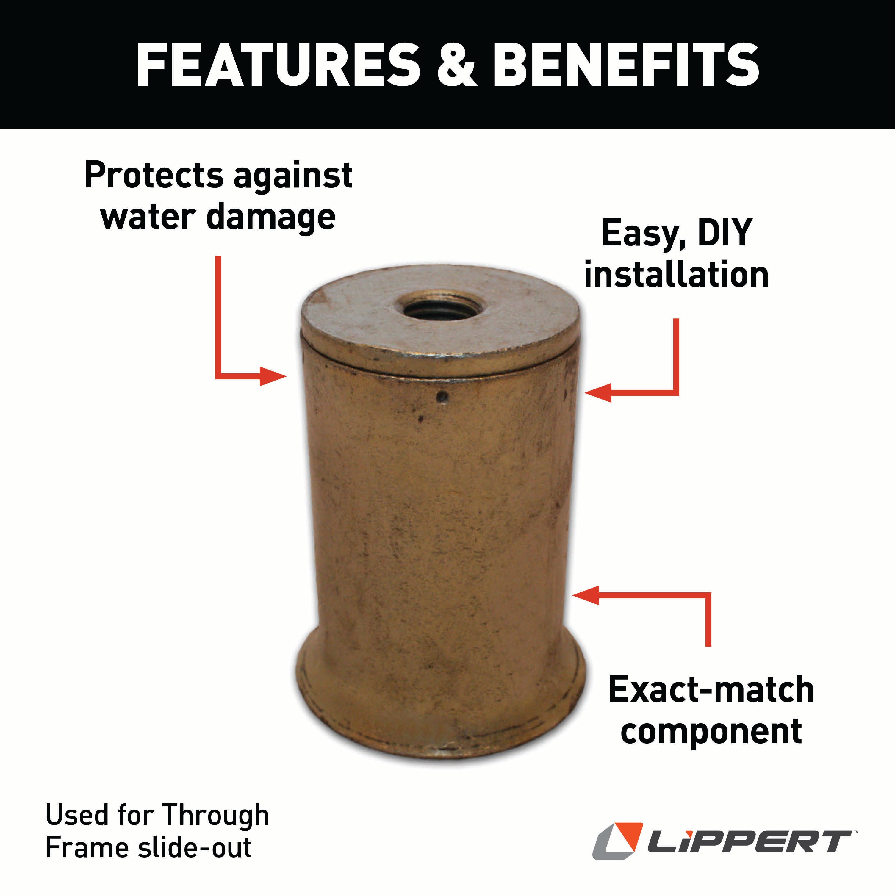 Lippert Rv Slide-Out Stop Can Assembly #122840 - Image 3