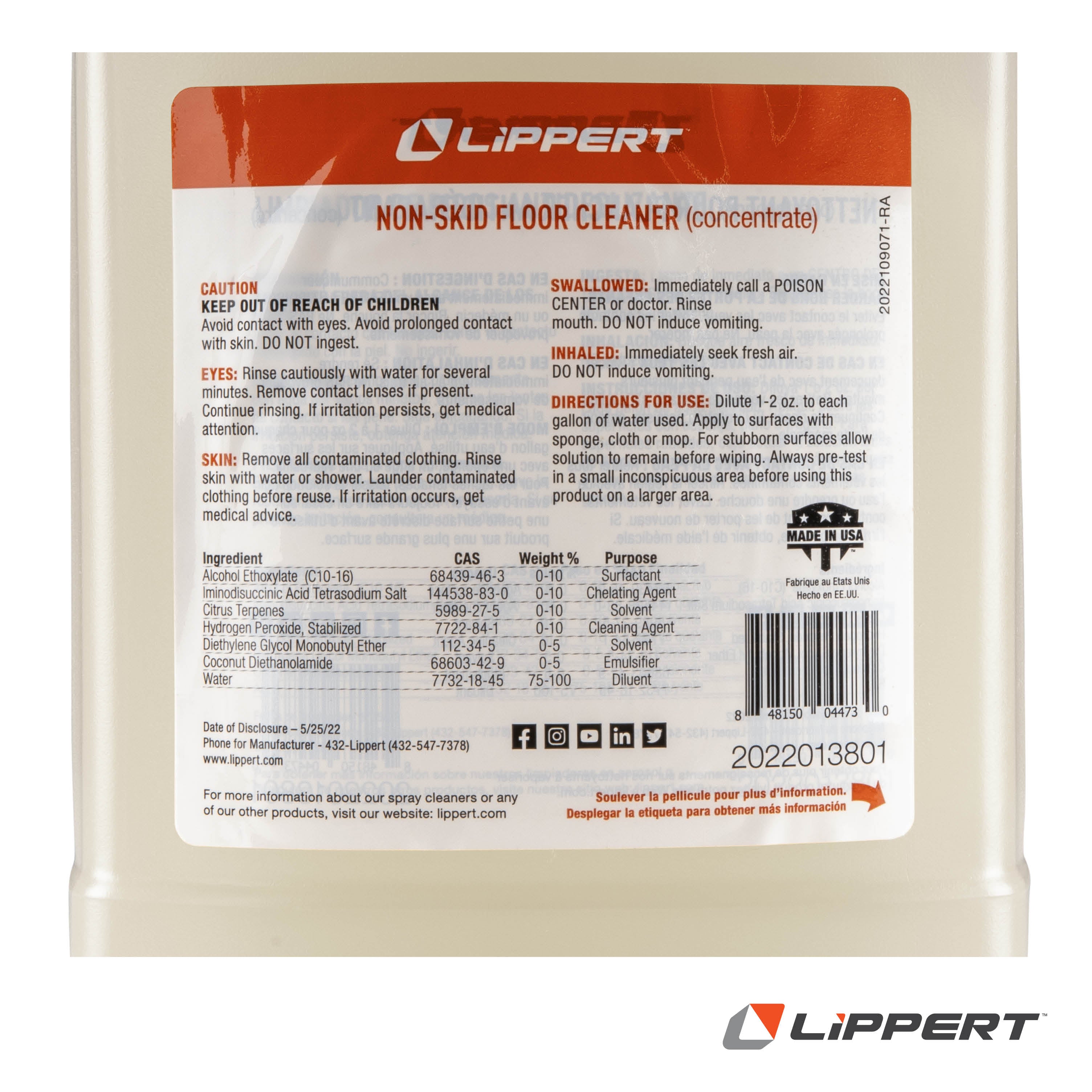Lippert Non-Skid Floor Cleaner (Concentrate) - 64 Oz. - Image 3