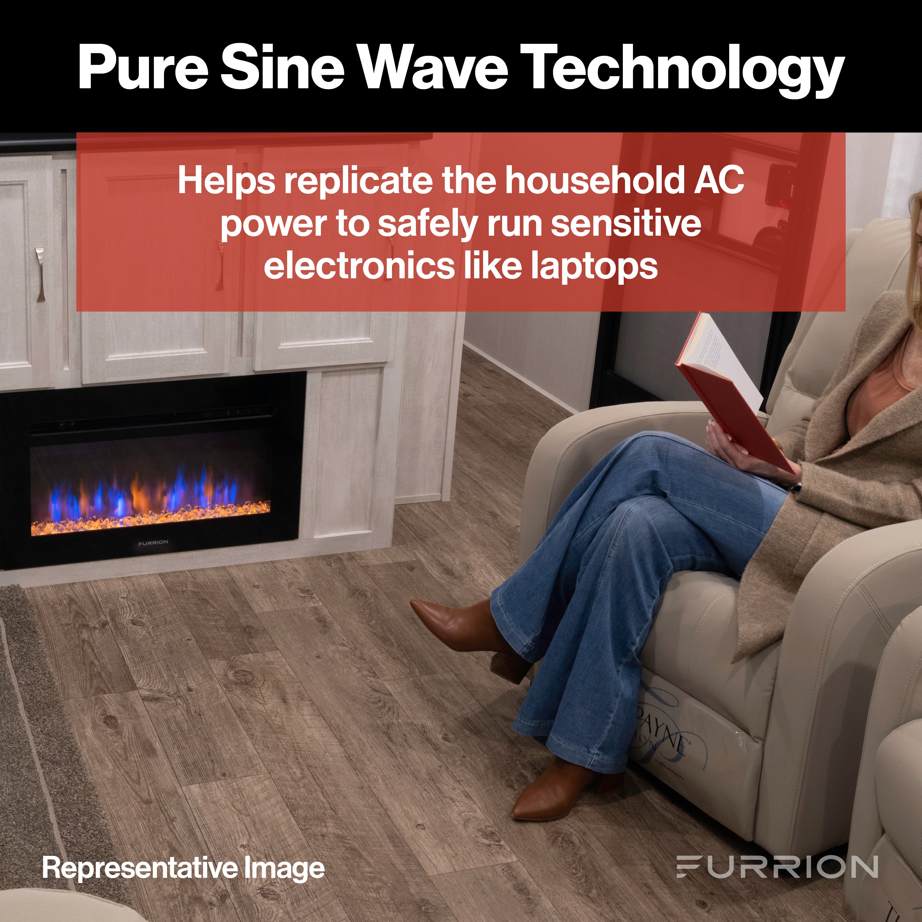 Furrion Pure Sine Wave Rv Power Inverter - 1000W, 12V Dc To 110V Ac #Fivbdp10A - Image 6