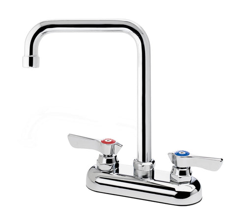 Krowne Silver Series 4" Deck Mount Faucet with 6" Double Bend Spout 11-460L