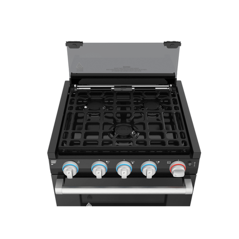 Furrion 2-in-1 RV Gas Range Oven - 17" Black with Stainless Steel Handles - 2021123699  IN STOCK