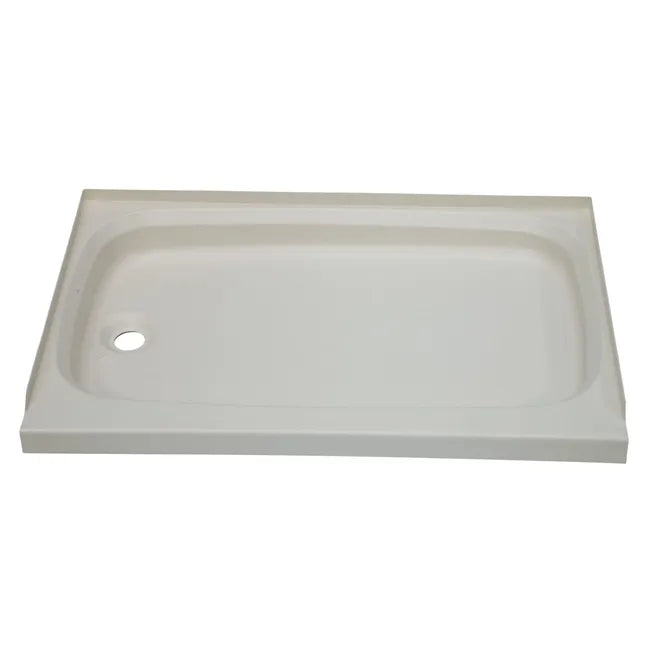 24" x 32" Shower Pan with Left Drain by Lippert - White or Parchment Only