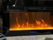30" Electric Fireplace Flat Front with Crystals  LFP30-CT/W914-30CT   IN STOCK