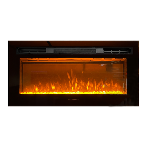 Greystone 36" Black Fireplace with Crystals and Remote  2022302126/F36-18A   IN STOCK
