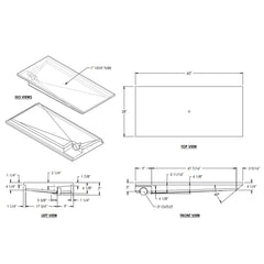 Elkhart Plastics - 29 Gallon RV Holding Tank - 60" x 28" x 6.125" - Center Drain - H1129000 / EPI 2872