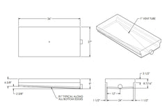Elkhart Plastics - 45 Gallon RV Holding Tank - 56" x 27" x 9" - EPI 4793 / H1240002 - OEM Grade Black Water Tank