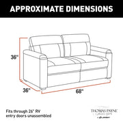 Tri-Fold RV Sofa - 68" by Thomas Payne