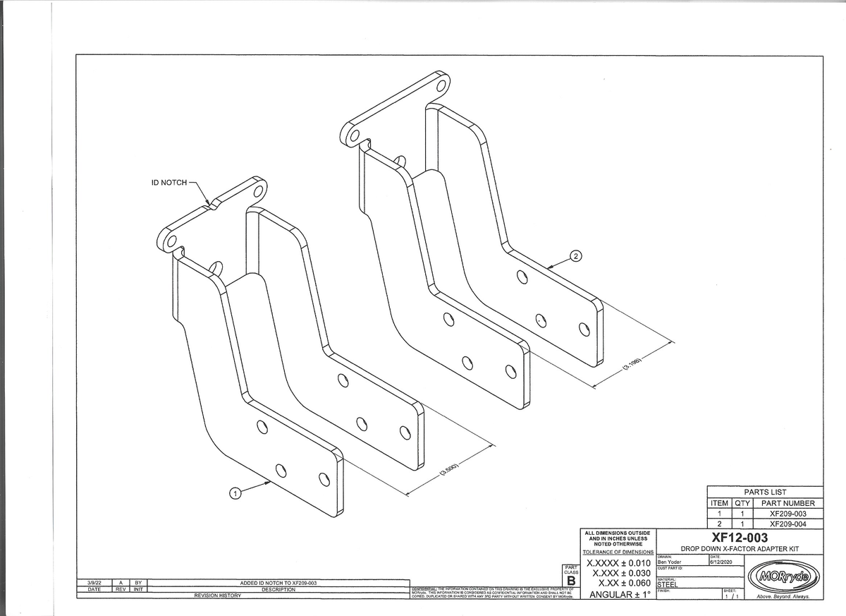 MORryde X-Factor Crossmember XF12